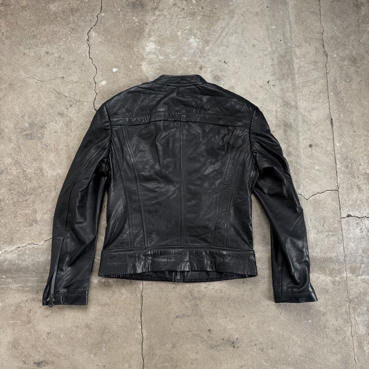 20471120 Elena Burenina Avant Garde Sheep Leather Zip Jacket Size M / US 6-8 / IT 42-44 - 2 Thumbnail
