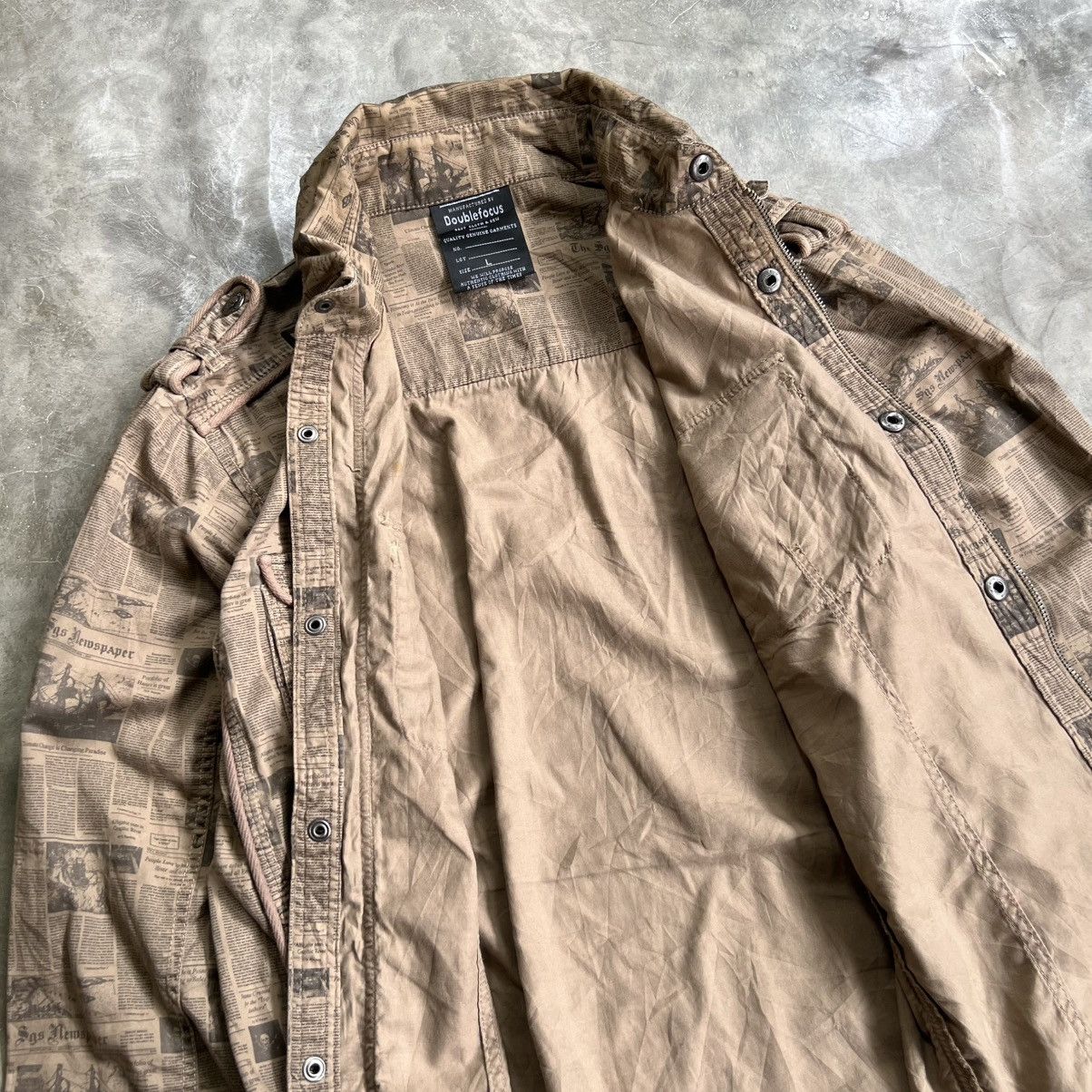 Seditionaries Doublefocus News Paper Skull Neck Belt Jacket Size US L / EU 52-54 / 3 - 3 Thumbnail