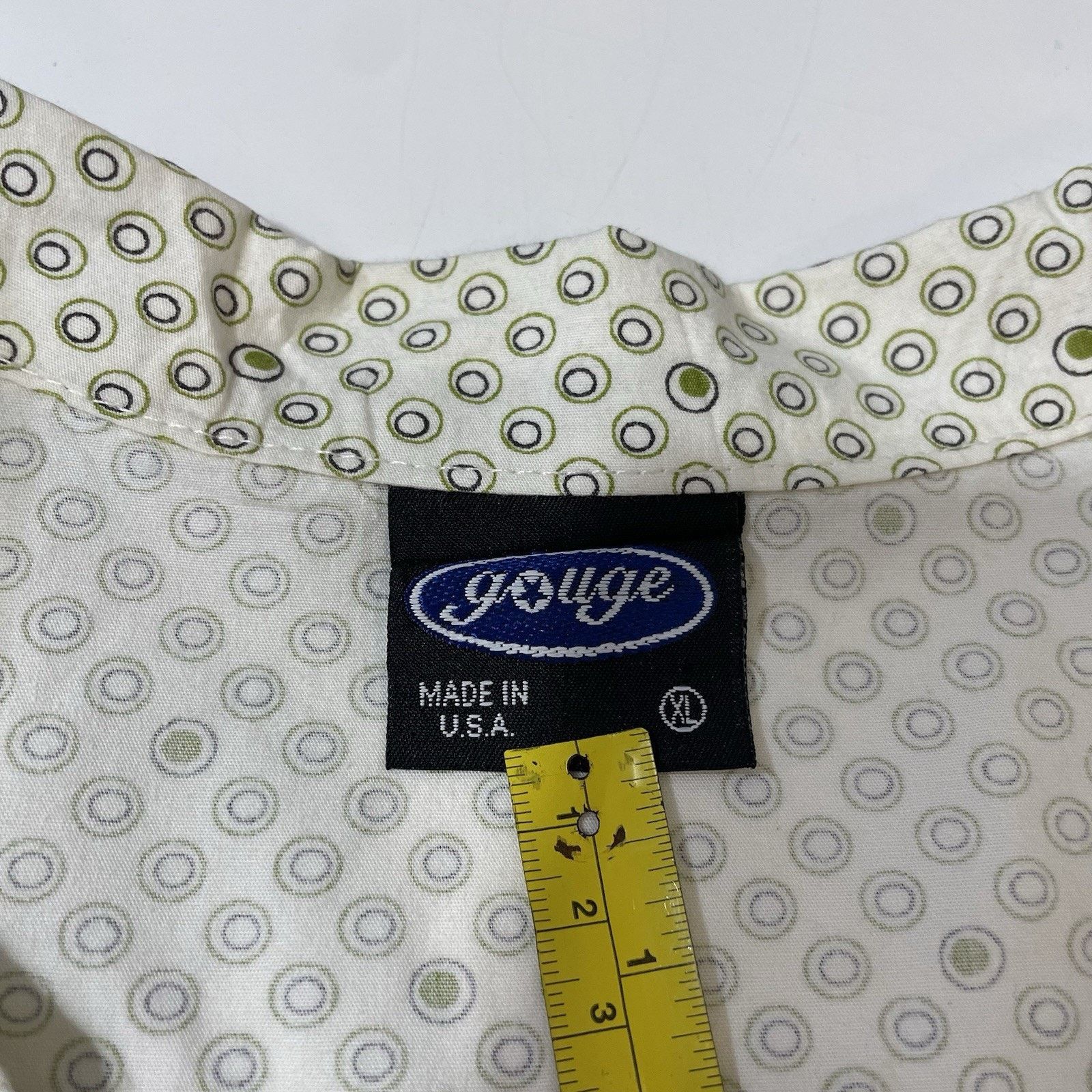 Scotch & Soda VTG 80s 90s Club Shirt Mens XL Baggy Fit Green Circles Skate Size US XL / EU 56 / 4 - 3 Thumbnail