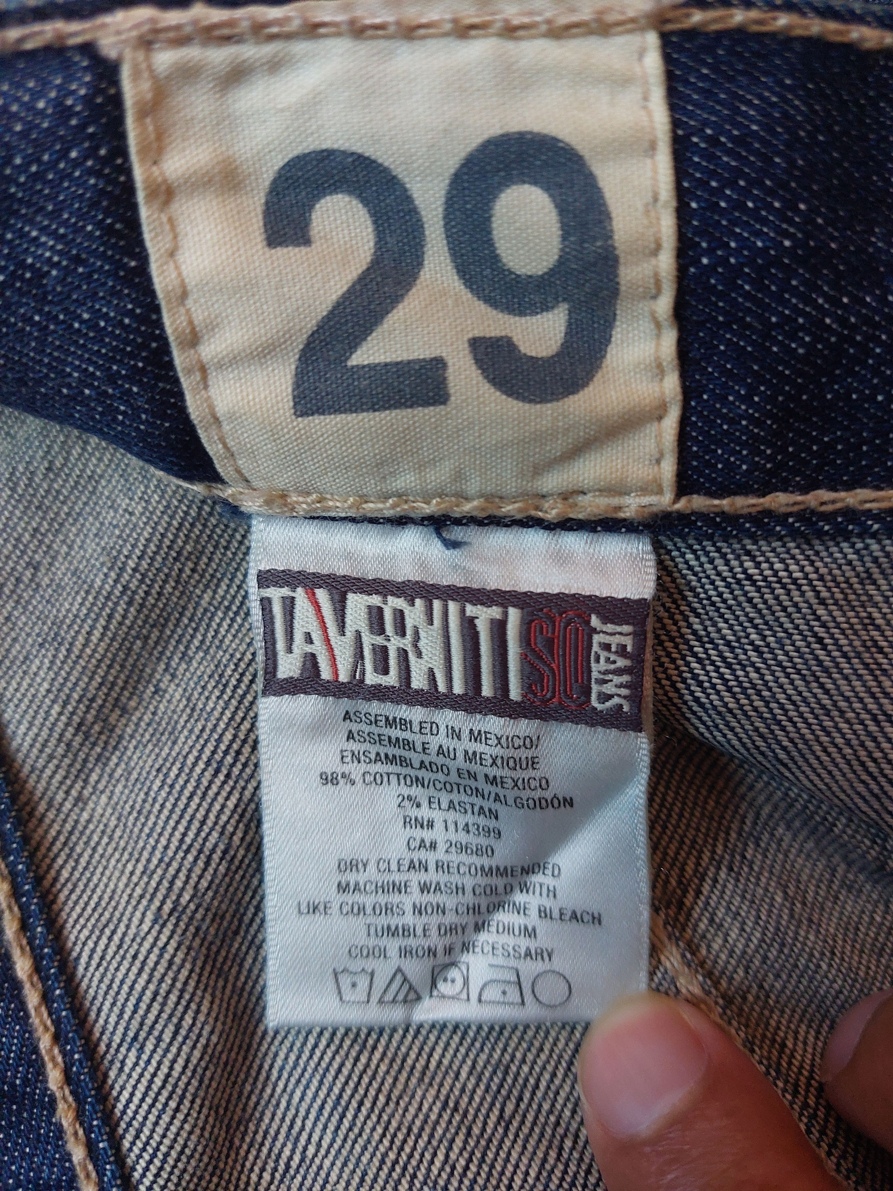 Vintage Vintage Jimmy Taverniti Outer Stitched Jeans Size US 29 - 13 Thumbnail