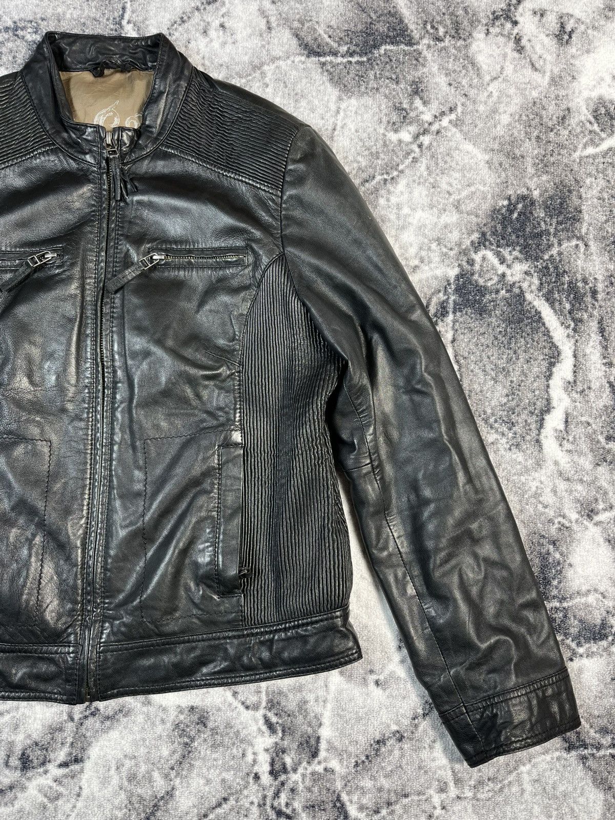 Leather Vintage Women’s Leather Biker Jacket Size L / US 10 / IT 46 - 3 Thumbnail