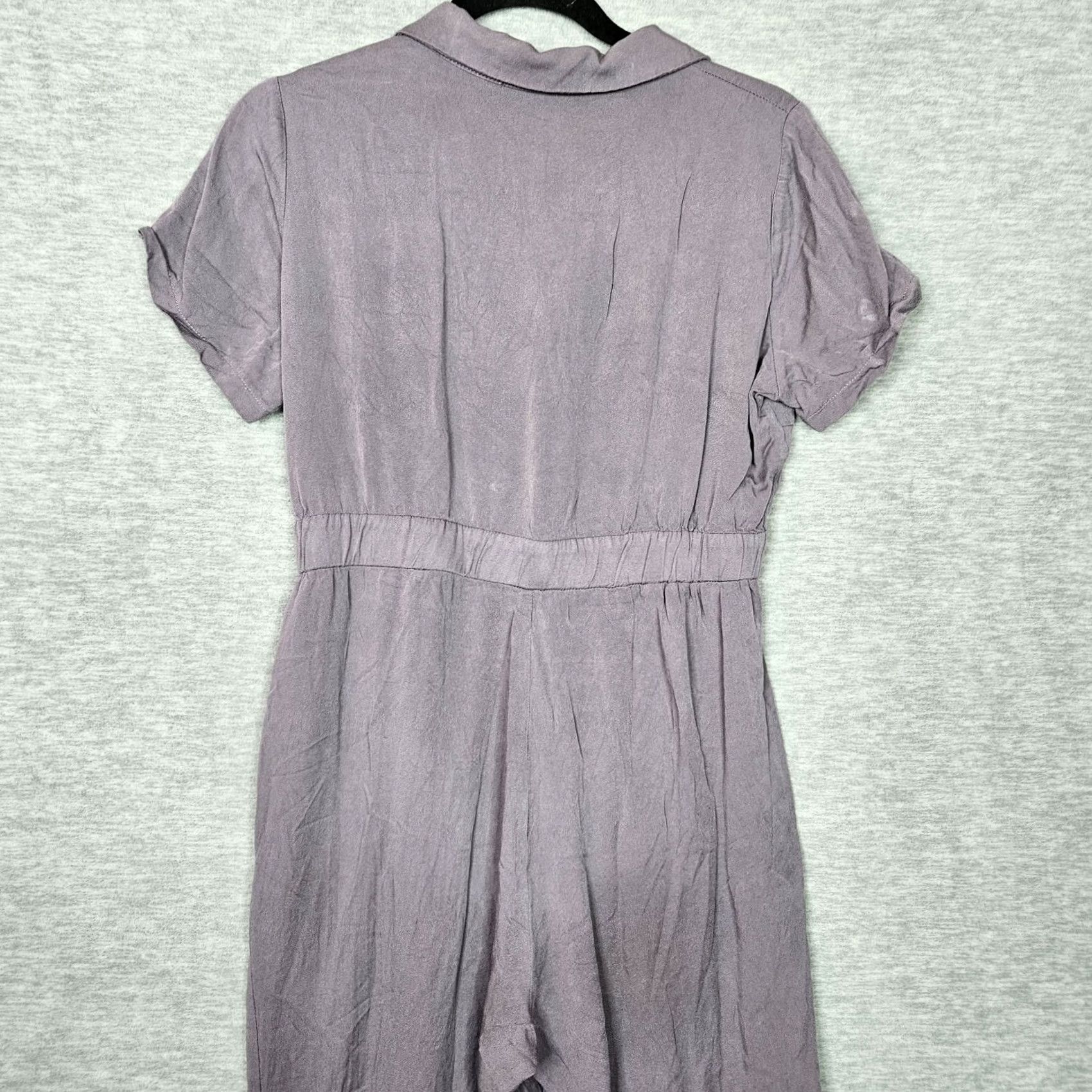 Vintage Emerson Violet Button up Collar Short Sleeve Jumper Women's M One-Piece Purple Rayon Knit Jumpsuit Women's Size M / US 6-8 / IT 42-44 - 7 Thumbnail