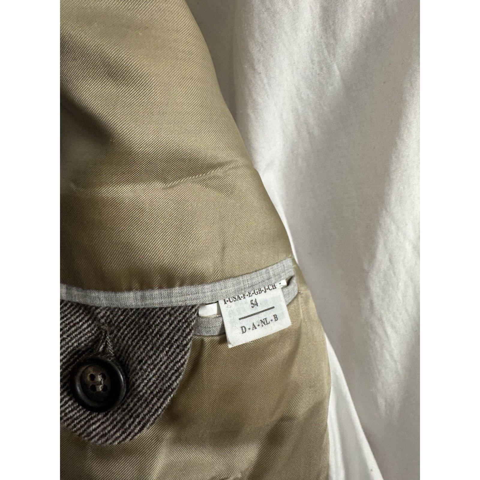 Brunello Cucinelli Brunello Cucinelli Wool Cashmere Silk Taupe Sportcoat 54/44 Size 44R - 8 Thumbnail