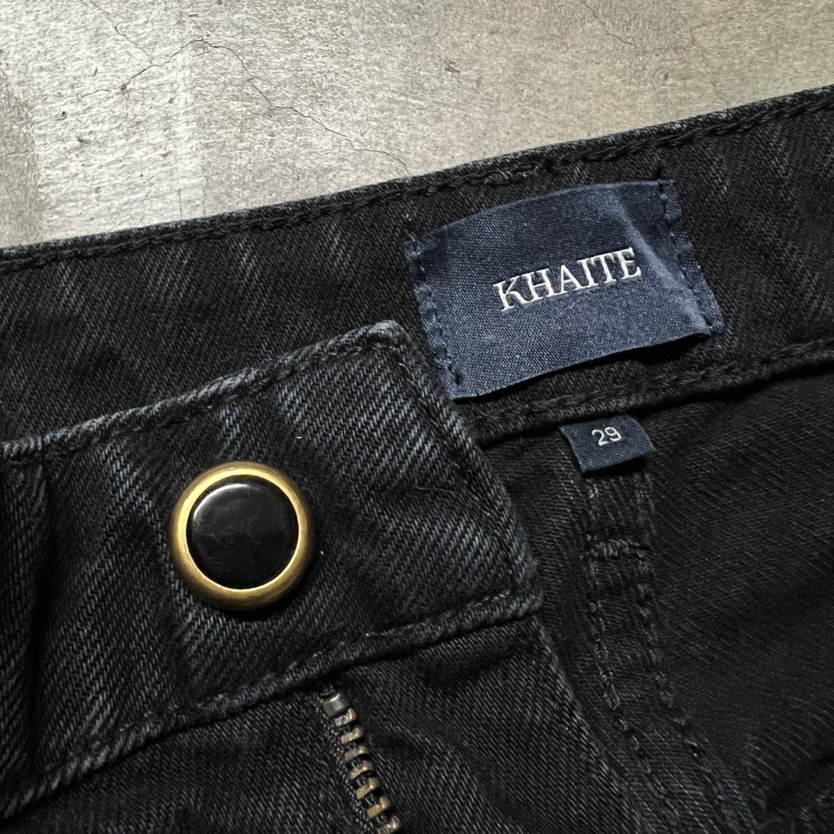 Designer × KHAITE Khaite “Abigail” 🇺🇸 Women’s Designer Black Denim Jeans Size 29" - 3 Thumbnail