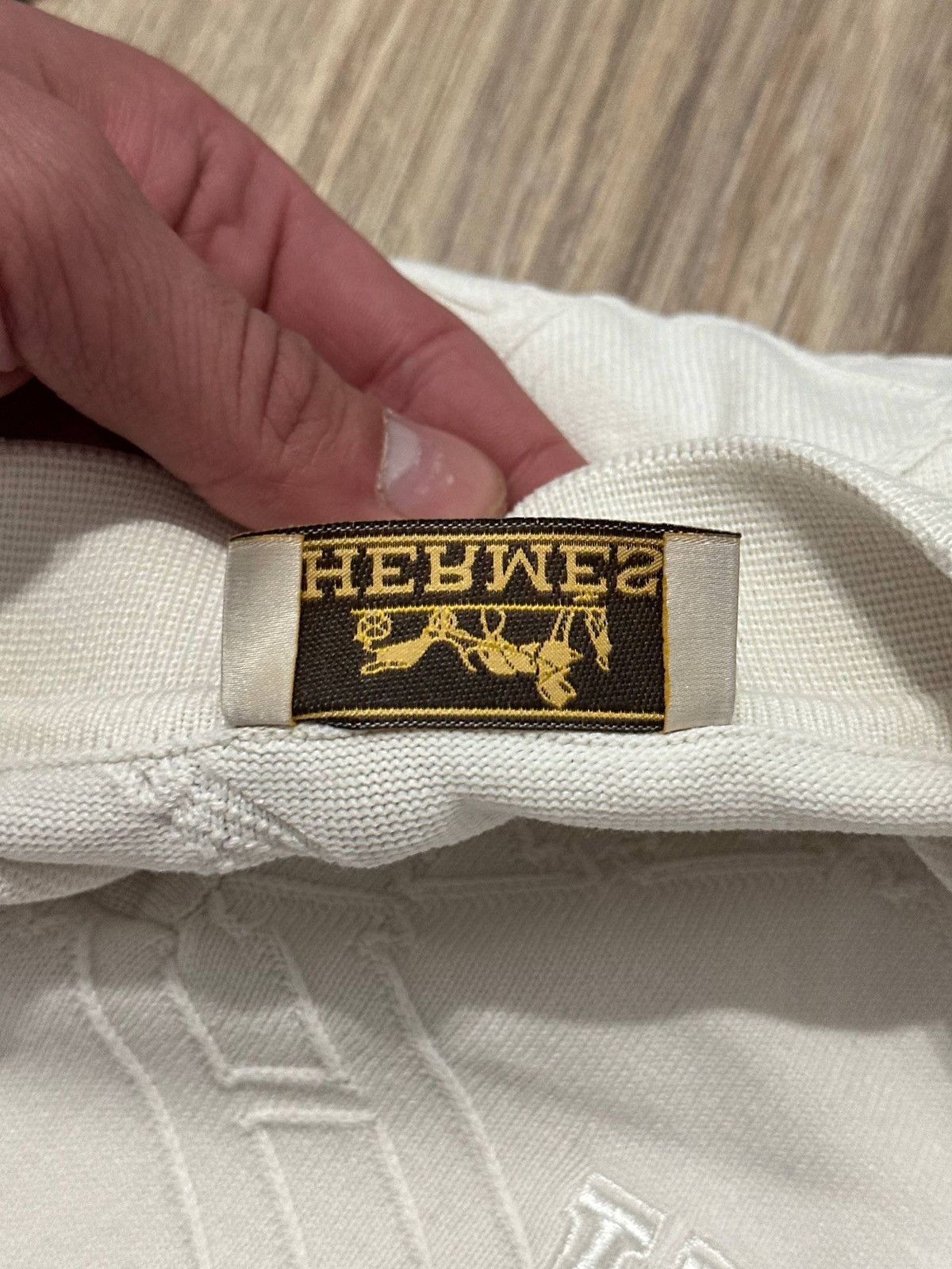 Hermes Hermes white monogram polo shirt Size US XL / EU 56 / 4 - 6 Thumbnail