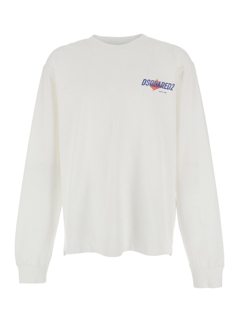 Dsquared2 White Cotton T-Shirt with Printed Logo for Men Size US S / EU 44-46 / 1 - 1 Thumbnail