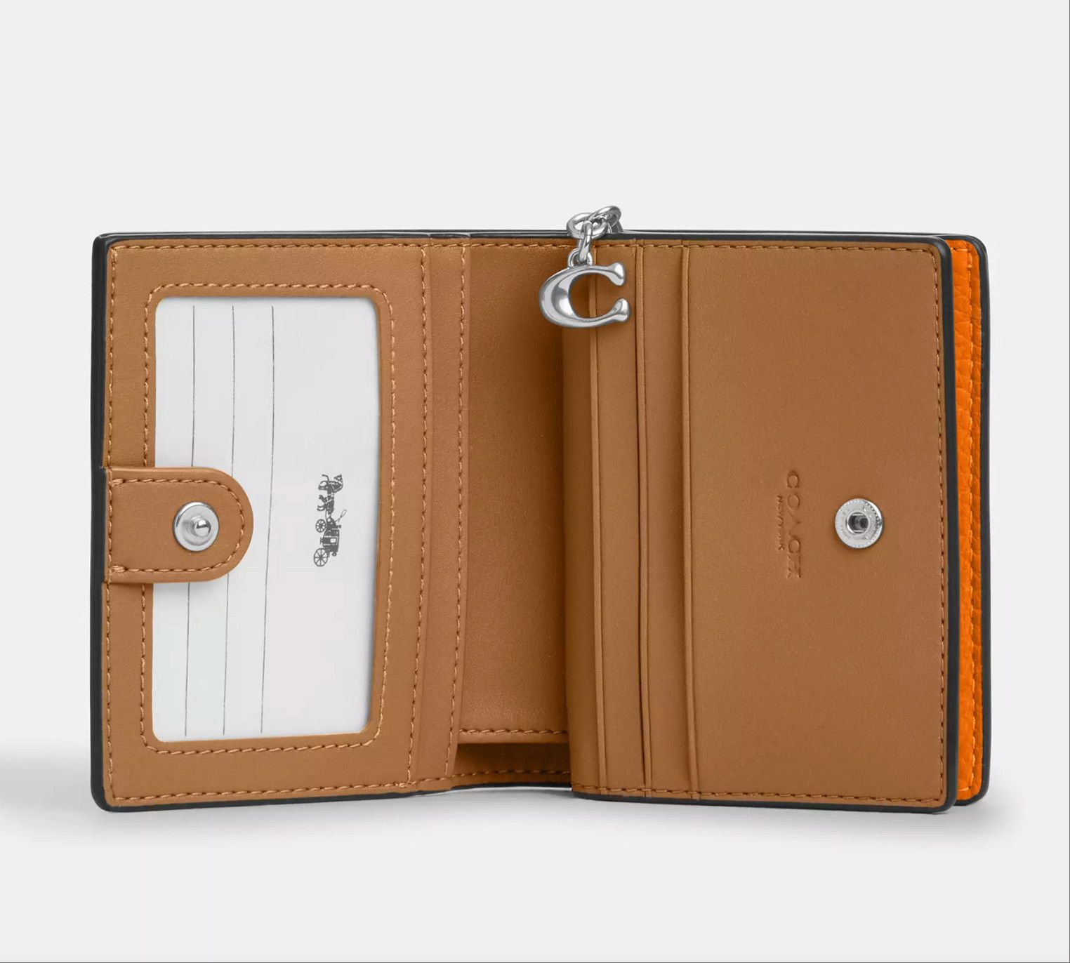 Coach Snap Wallet Bright Mandarin C2862 Size ONE SIZE - 7 Thumbnail