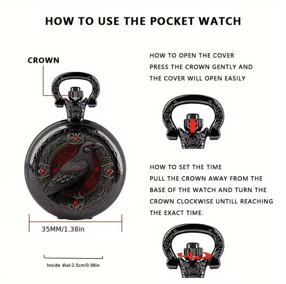 Designer Pocket watch quartz movement Size ONE SIZE - 4 Thumbnail