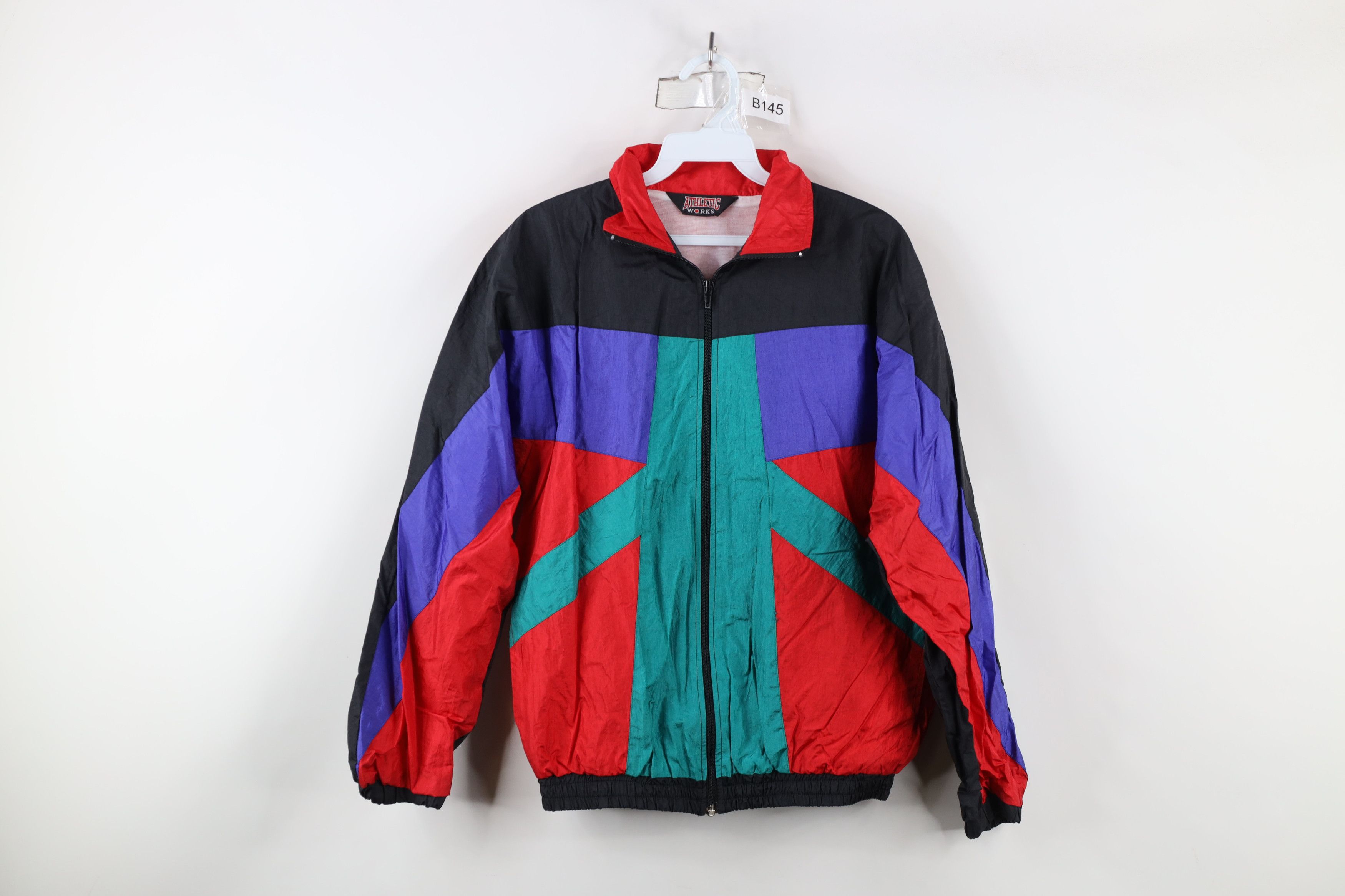 Vintage Vintage 90s Streetwear Lined Full Zip Windbreaker Jacket Size US S / EU 44-46 / 1 - 1 Thumbnail