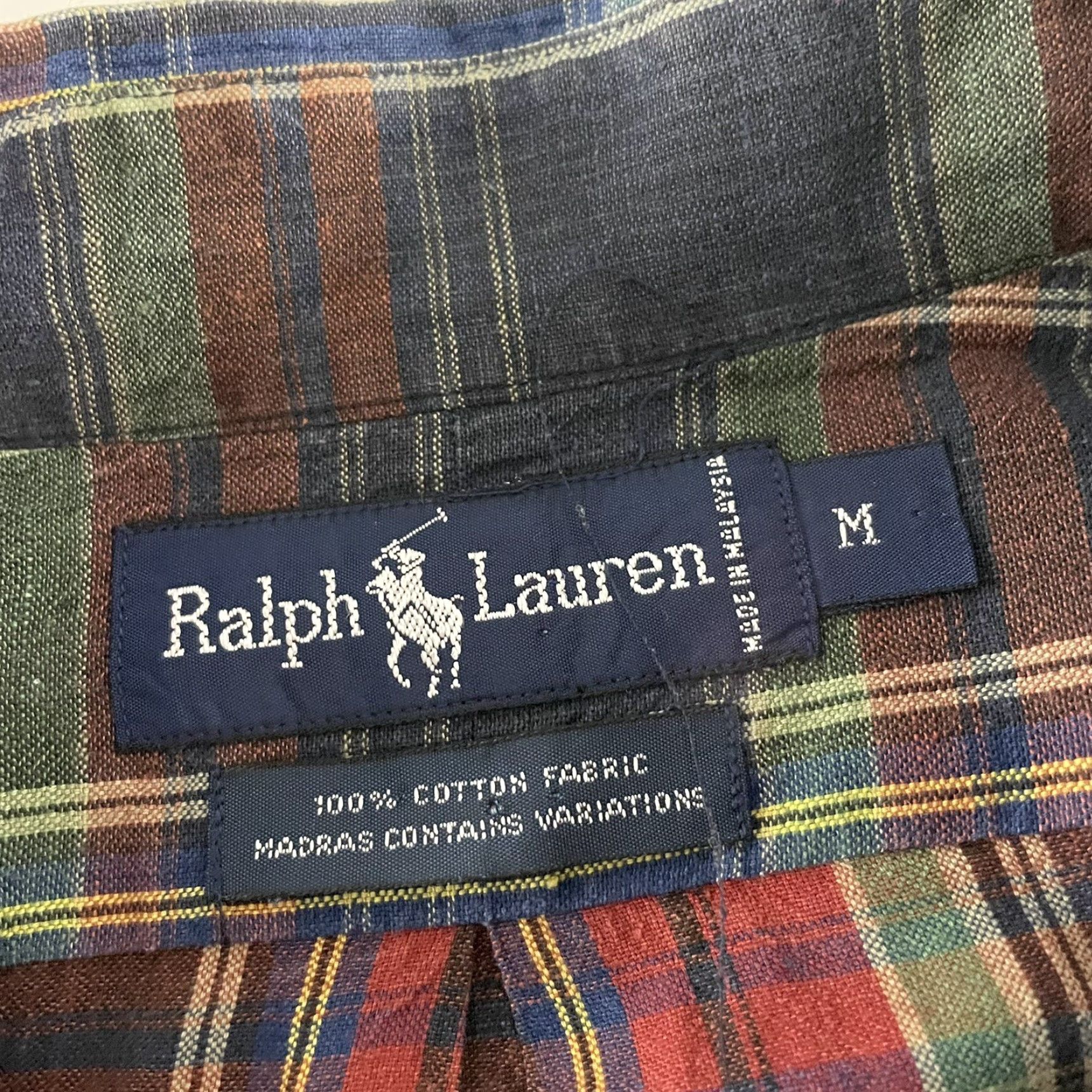 Polo Ralph Lauren Ralph Lauren Shirt Plaid Button-Up Long Sleeve Men M 100% Cotton Multicolor Size US M / EU 48-50 / 2 - 3 Thumbnail