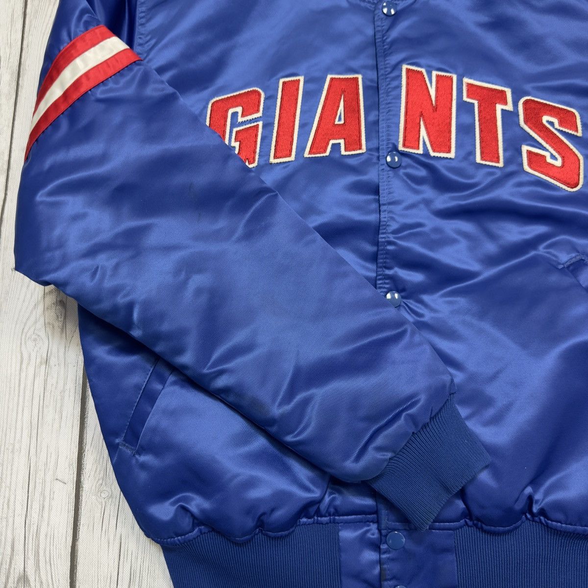 NFL × Starter × Vintage Vintage New York Giants satin bomber jacket Size US L / EU 52-54 / 3 - 3 Thumbnail