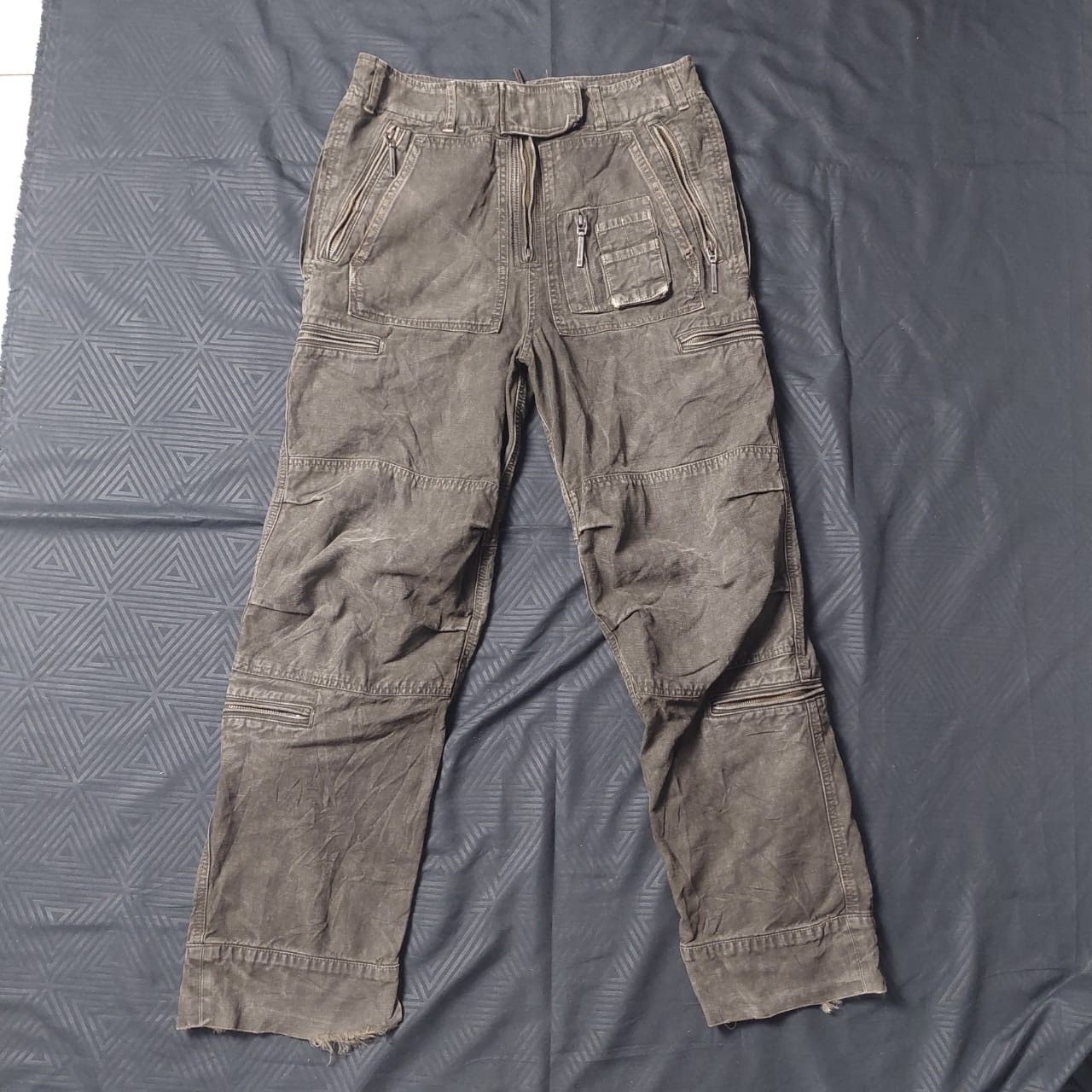 Ripvanwinkle multi zipper cargo pants