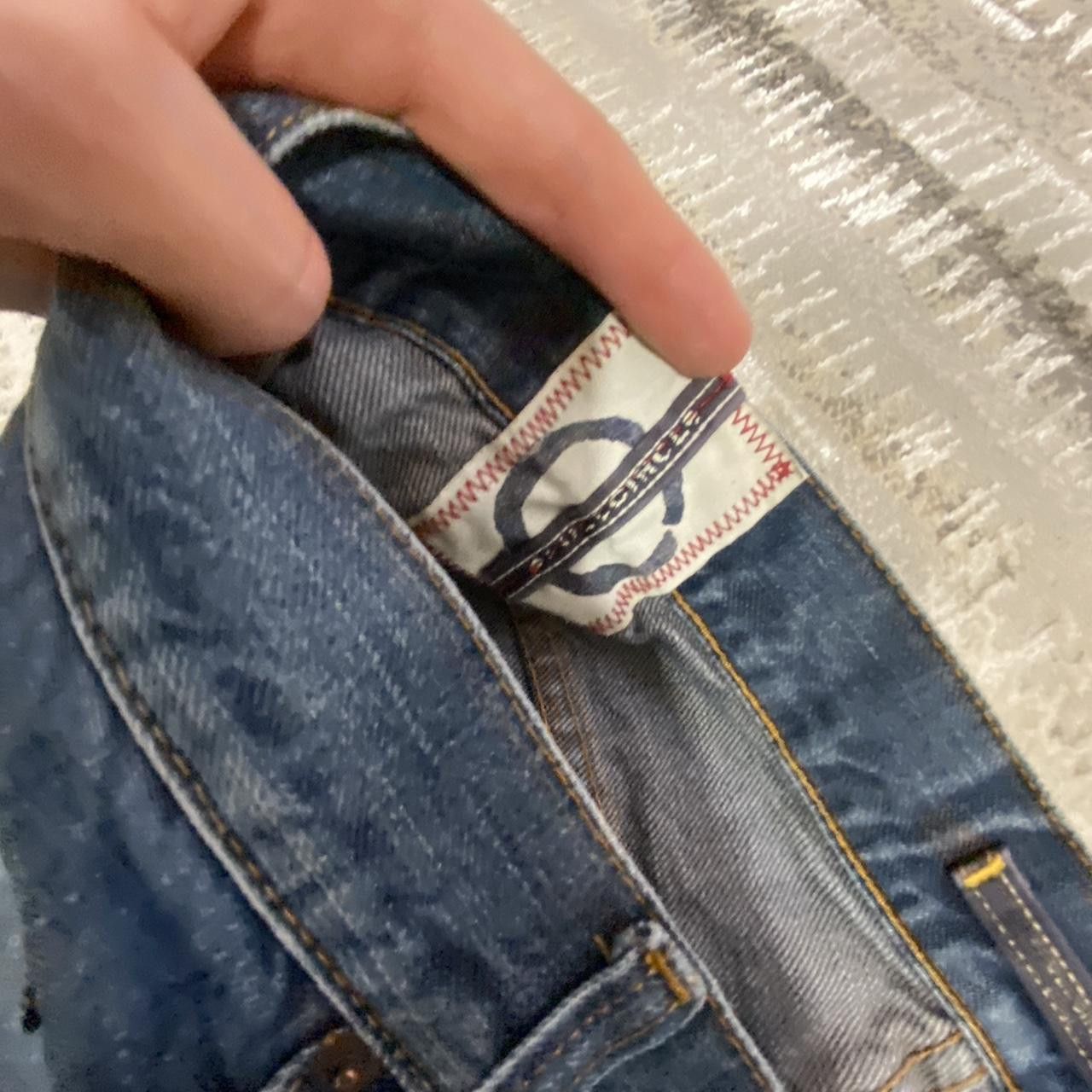 Japanese Brand 00s Faded Baggy Jeans Navy 33" Size US 33 - 4 Thumbnail
