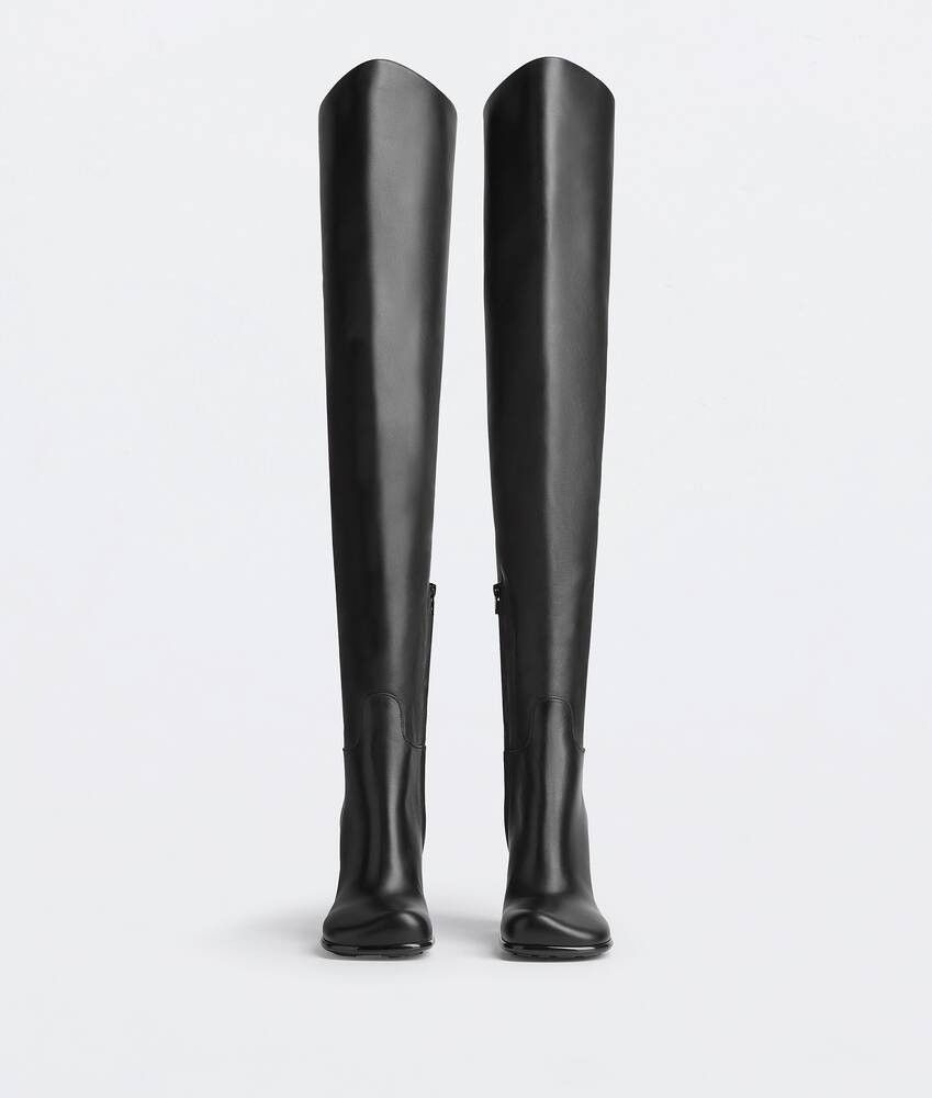 Bottega Veneta o1n1vont0225 Storm Over The Knee Boots in Black Size US 7 / IT 37 - 2 Thumbnail