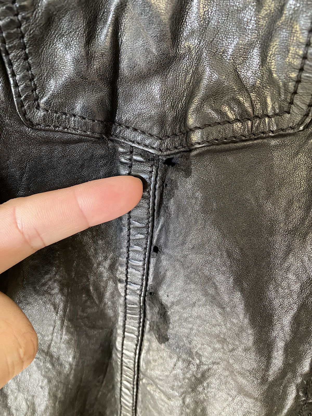 Japanese Brand 2000s Luva Tram by Ueno Shokai sheepskin Leather Jacket Size US M / EU 48-50 / 2 - 12 Thumbnail