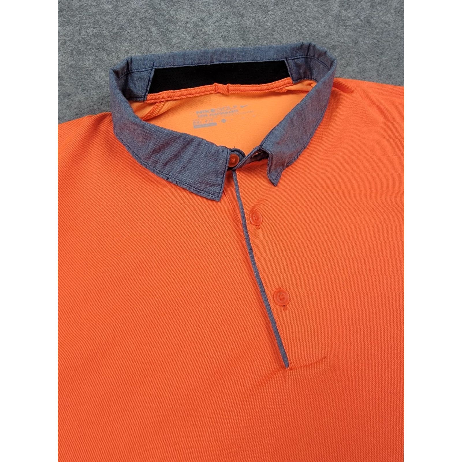 Nike Nike Golf Polo Shirt Mens XL Orange Tour Performance Dri Fit Short Sleeve Golf Polo Size US XL / EU 56 / 4 - 3 Thumbnail