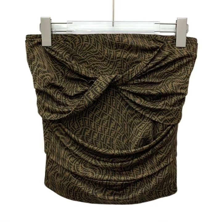 Fendi Fendi Brown FF Print Back Zip Camisole Size M / US 6-8 / IT 42-44 - 1 Thumbnail