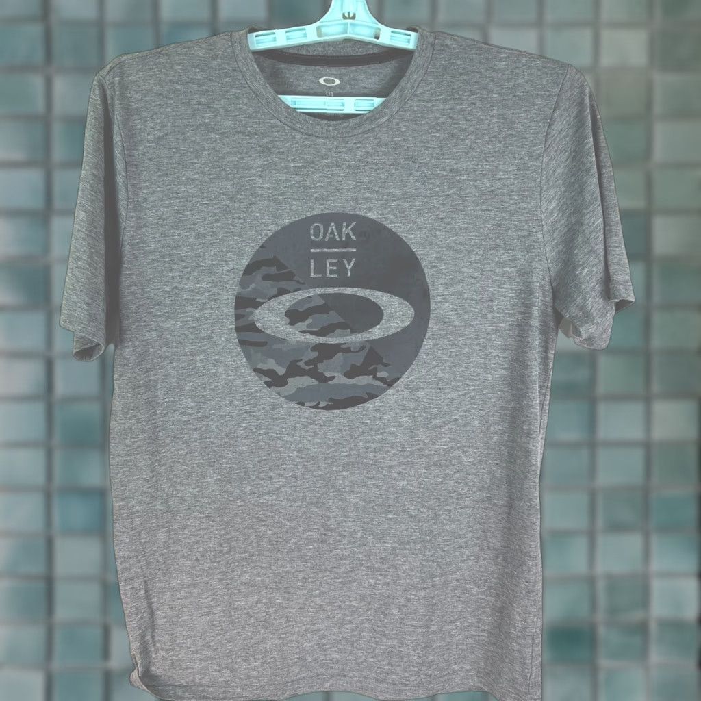 Oakley Oakley T Shirt Adult L Gray Logo Graphic Print California Motorcycle Crew Neck Short Sleeve Size US L / EU 52-54 / 3 - 1 Thumbnail
