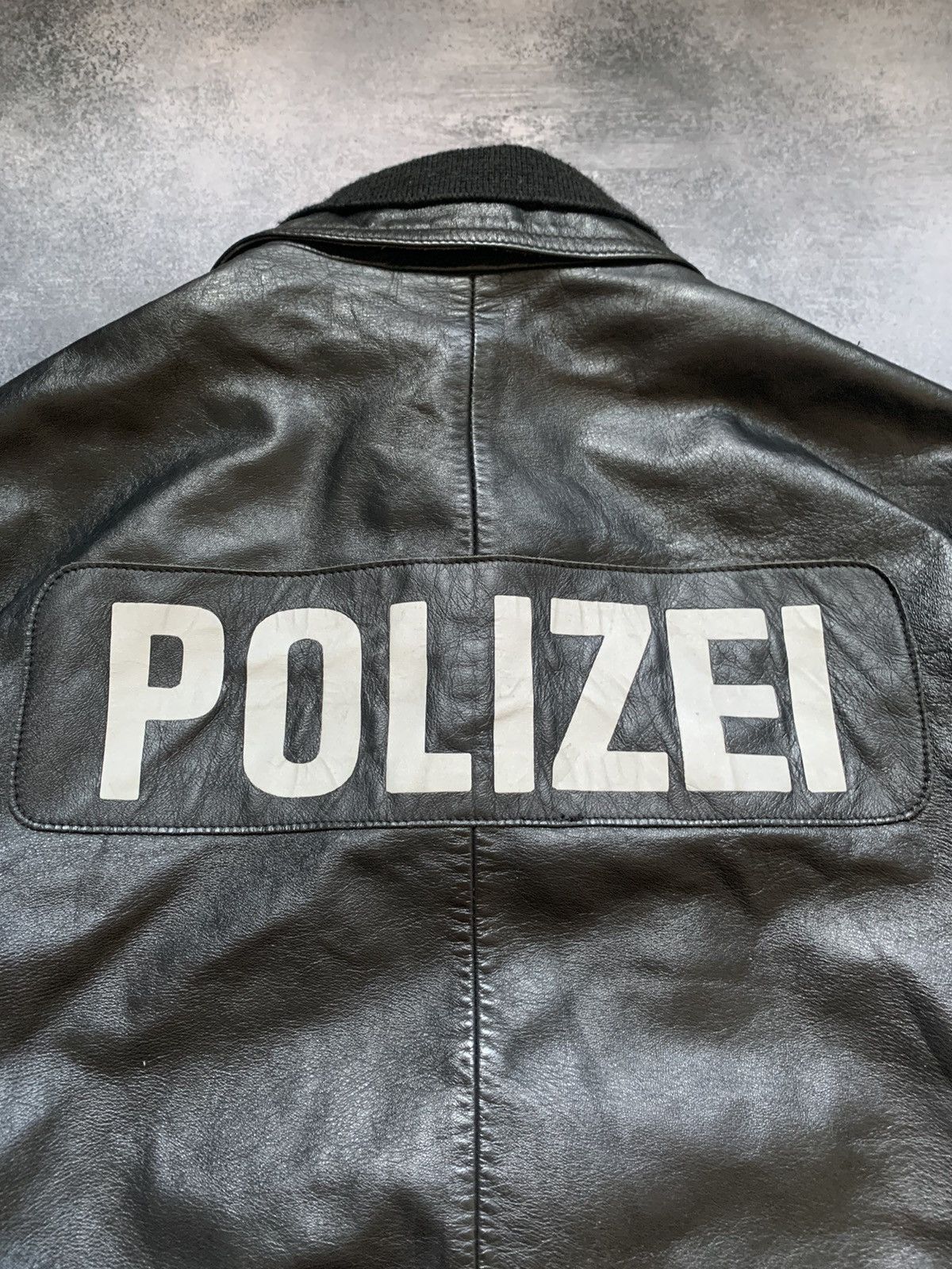 Hysteric Glamour Polizei Vintage OG German Leather Boxy Black Zip Jacket Rare Size US L / EU 52-54 / 3 - 8 Thumbnail
