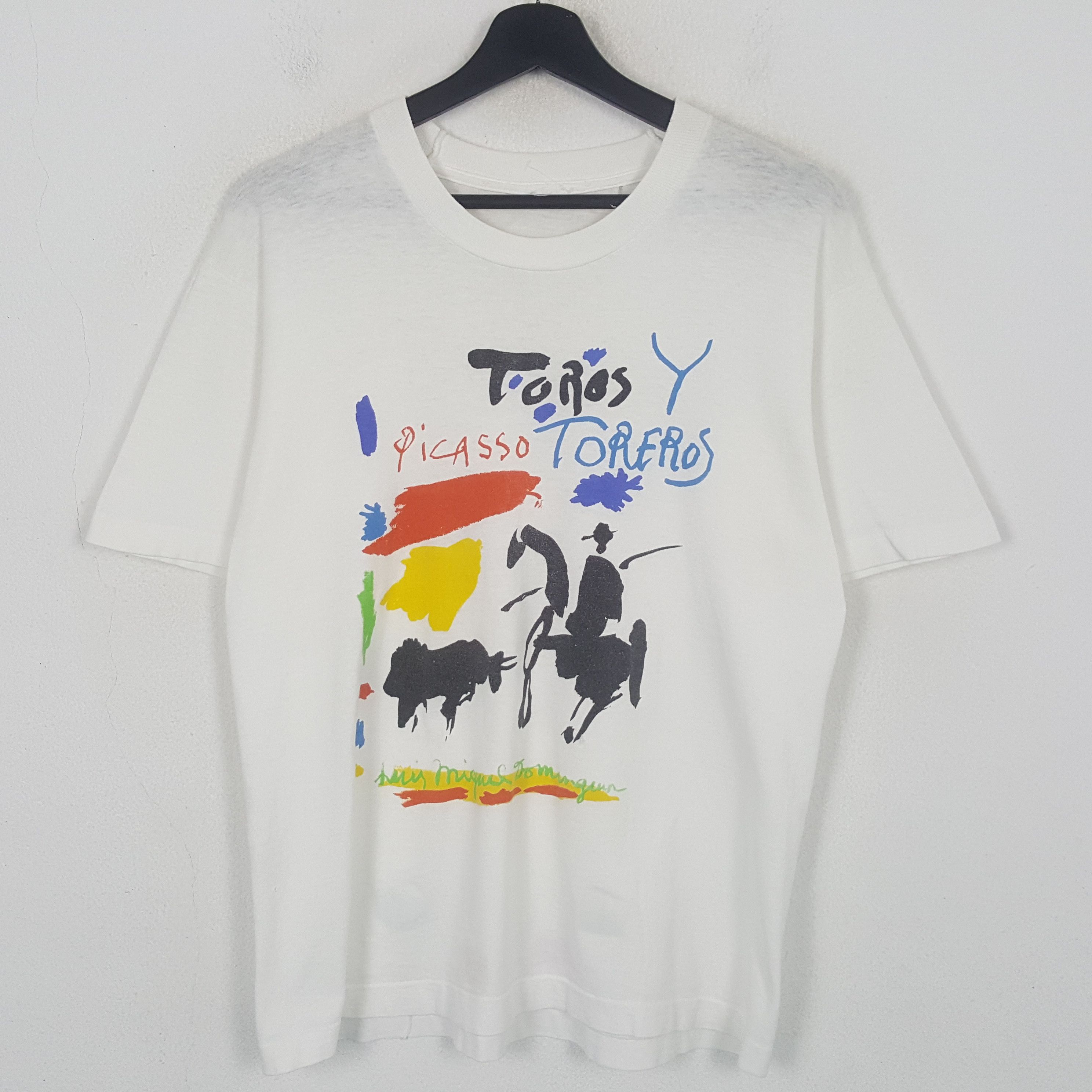 Vintage Picasso Tshirt C294N32 Size US M / EU 48-50 / 2 - 1 Thumbnail