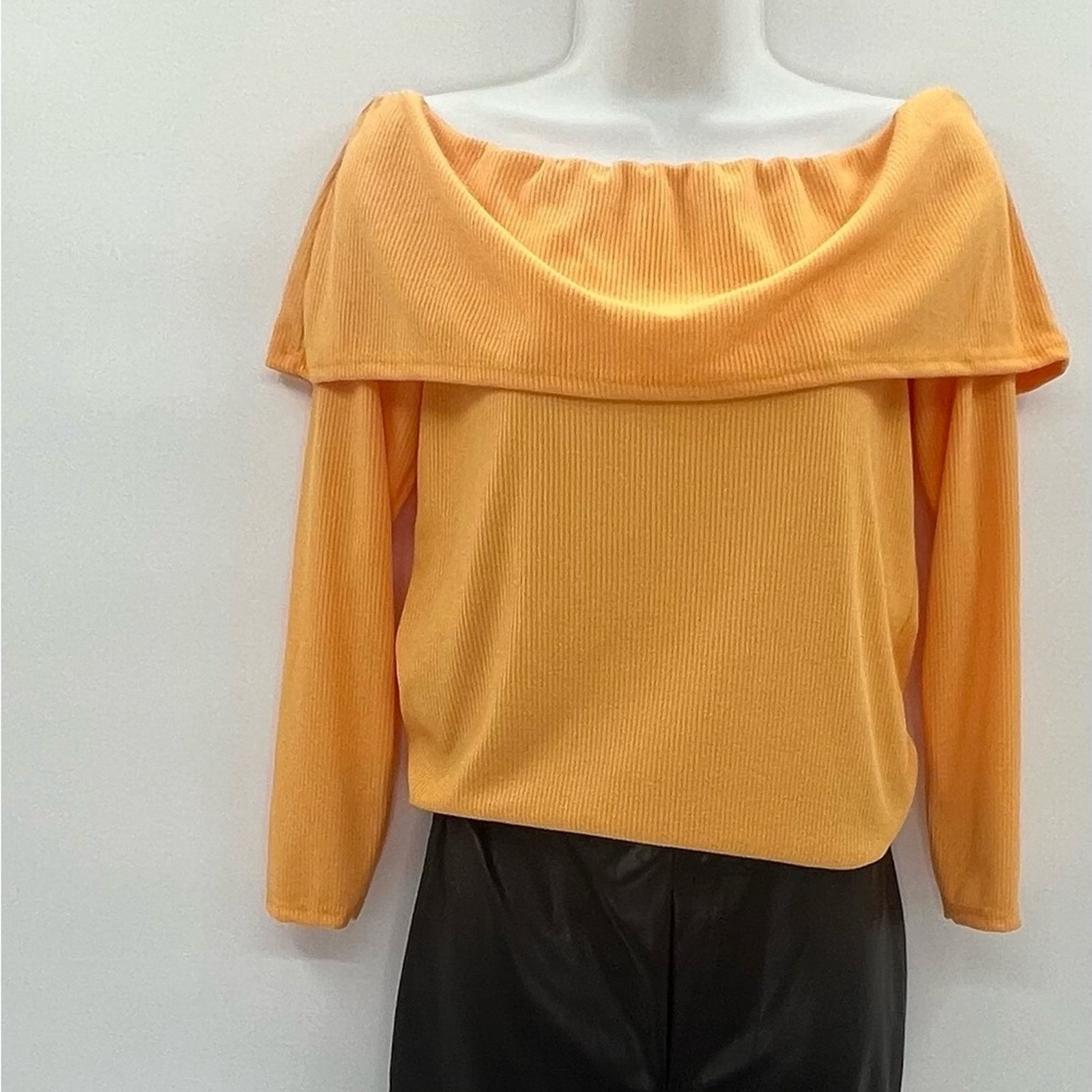 Boohoo BOOHOO OFF THE SHOULDER RIB KNIT BODYSUIT SZ 12 NWT Size XL / US 12-14 / IT 48-50 - 3 Thumbnail