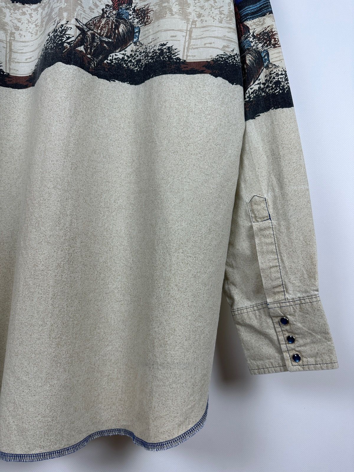 Vintage Vintage Wrangler Western Pearl Snap Horses Rodeo Shirt Size US XL / EU 56 / 4 - 21 Thumbnail