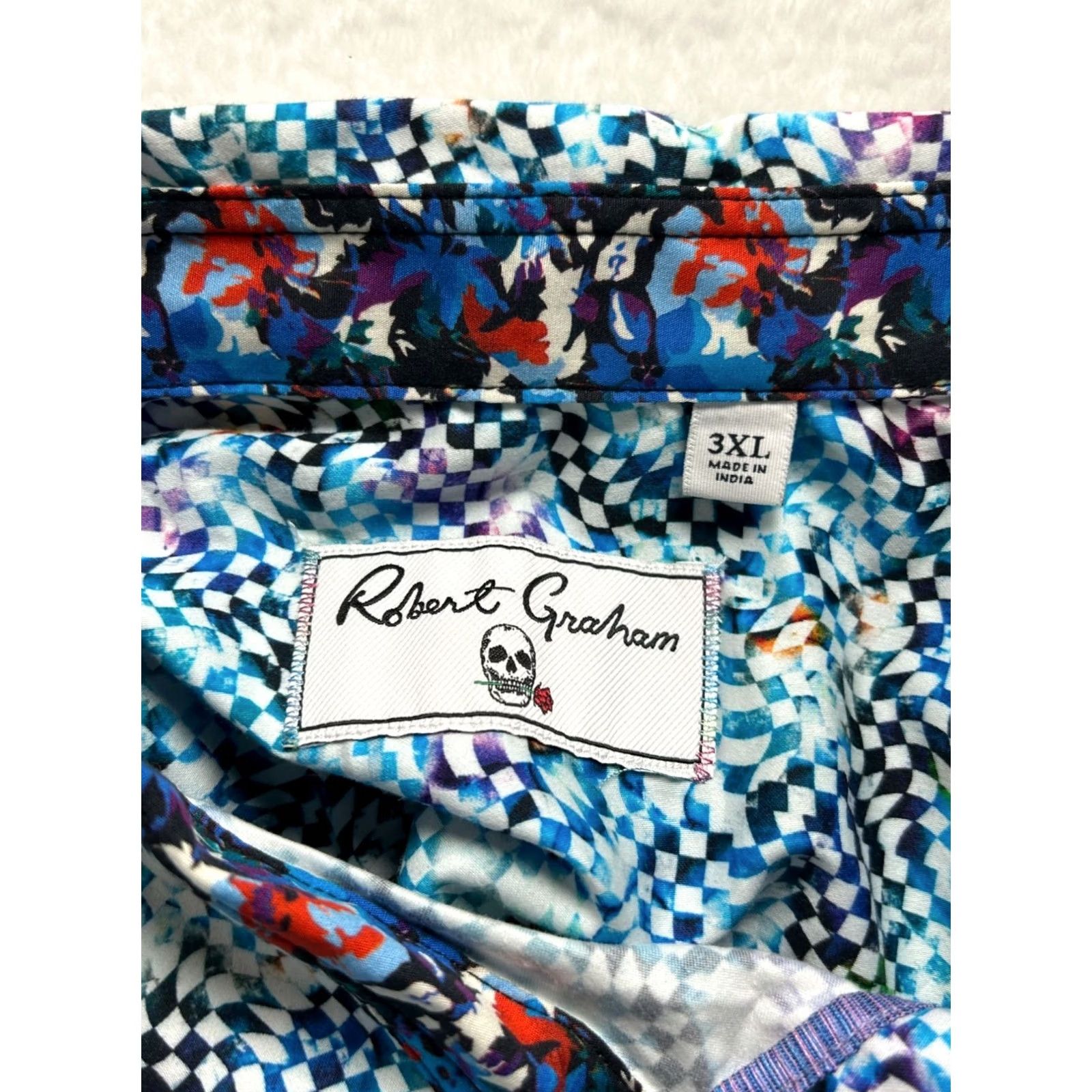 Robert Graham Robert Graham Kepner Short Sleeve Button Up Shirt 3XL Multicolor Check NWOT Mens Size US XXL / EU 58 / 5 - 4 Thumbnail