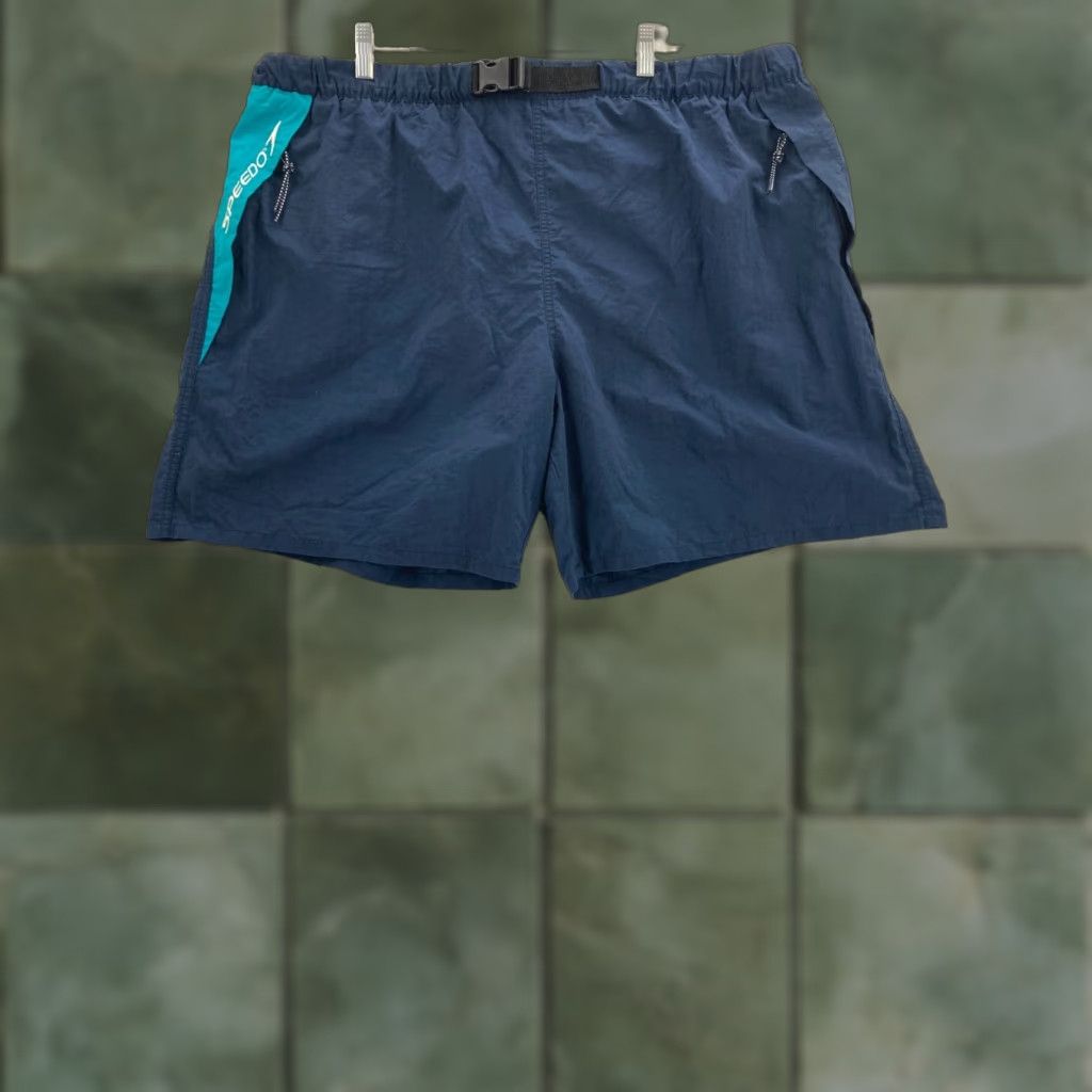 Speedo VTG Speedo Trunks Mens XL Short Blue Lined 90s Vintage Swim Bottom Size US 36 / EU 52 - 1 Thumbnail