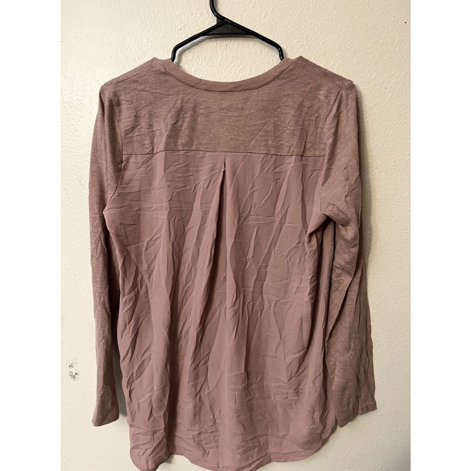 Loft VINTAGE LOFT Women's Pullover Sweater Knit Long Sleeve V-Neck Soft Cotton Casual Spring Fall Winter Size Medium Pink Size M / US 6-8 / IT 42-44 - 3 Thumbnail