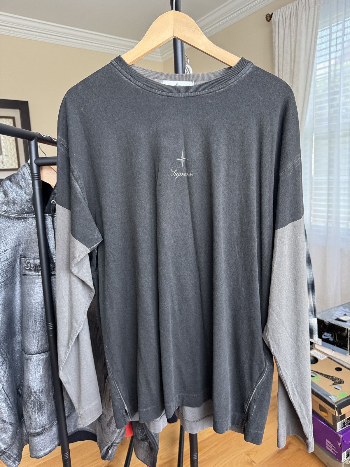 Stone Island × Supreme Supreme X Stone Island Quarter Zip LS Top