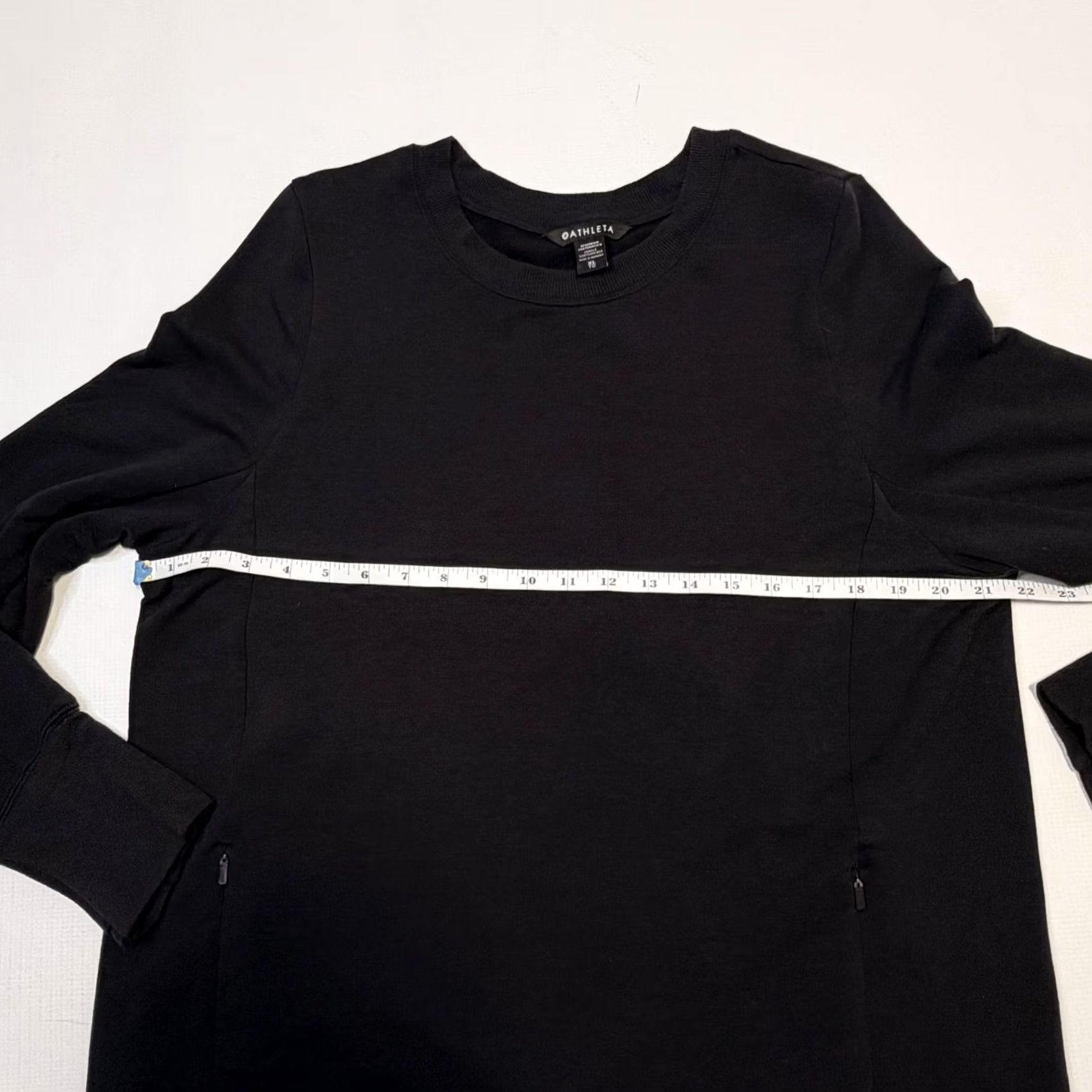 Athleta Athleta Shift Sweater Dress Womens XL Black Long Sleeve Thumbholes Zip Pockets Size XL / US 12-14 / IT 48-50 - 6 Thumbnail