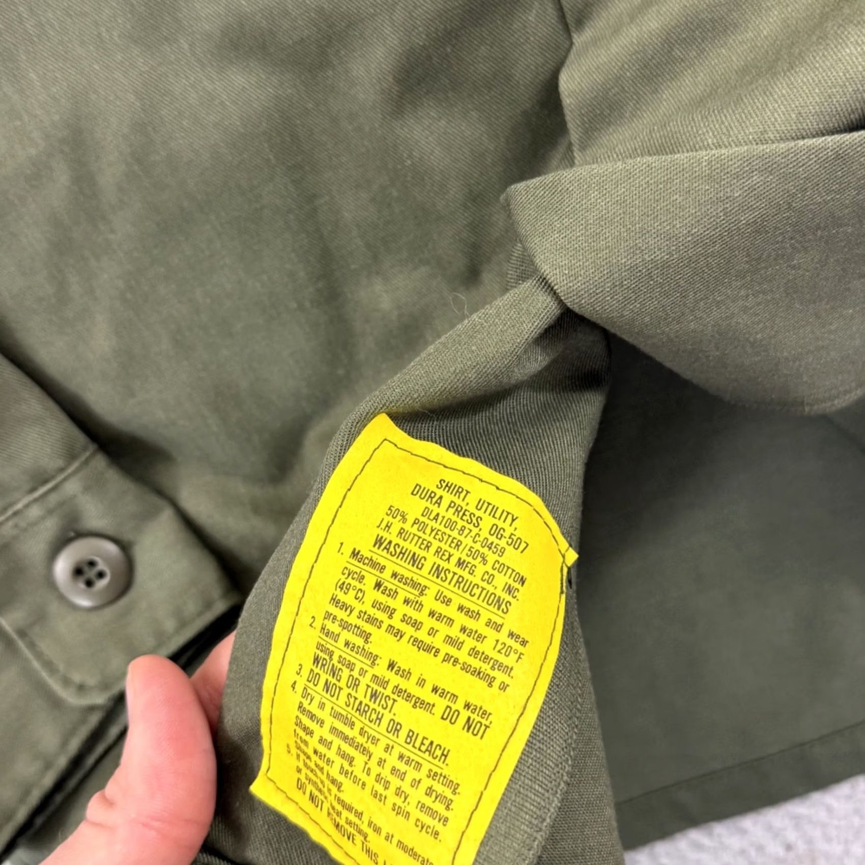 Vintage VINTAGE US Military OG-507 Utility Shirt Mens S Green Fatigue 80s Army Button-Up Size US S / EU 44-46 / 1 - 7 Thumbnail