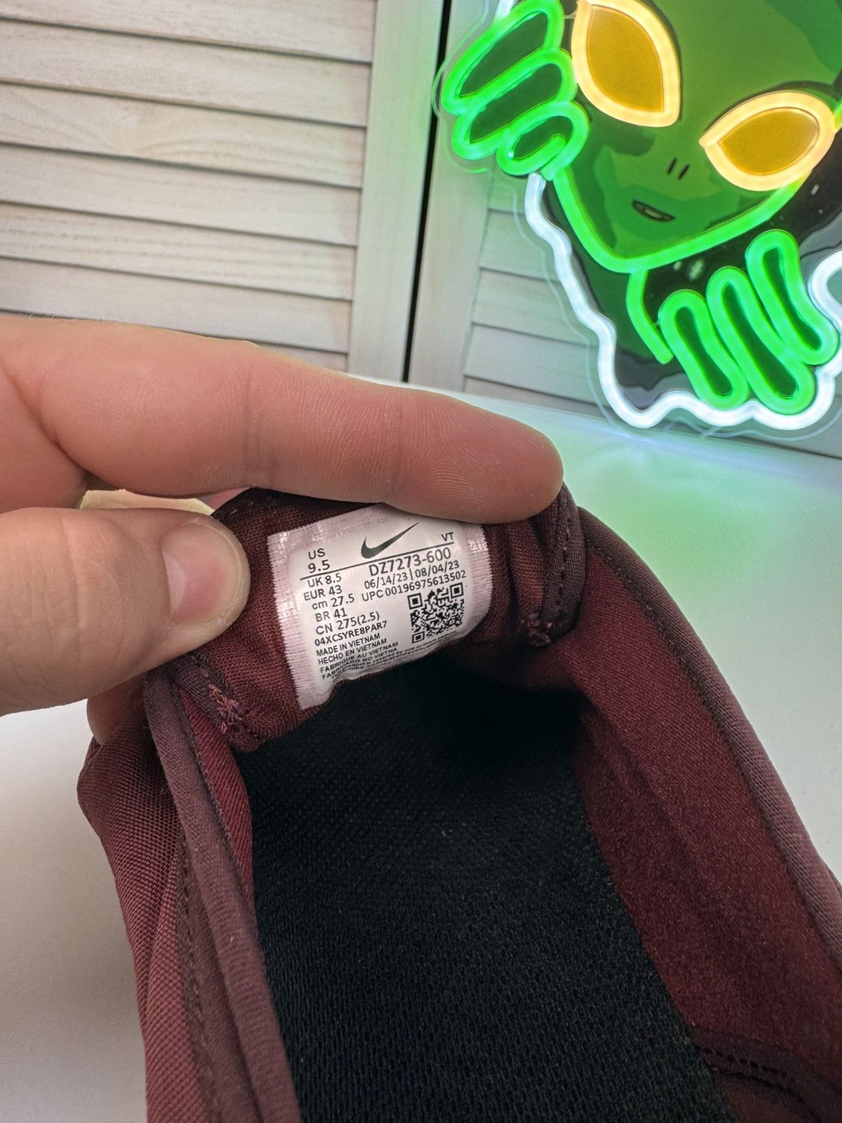 Nike Nike Air Vapormax Slip On Burgundy Men’s Size 9.5 Sneakers Size US 9.5 / EU 42-43 - 10 Thumbnail