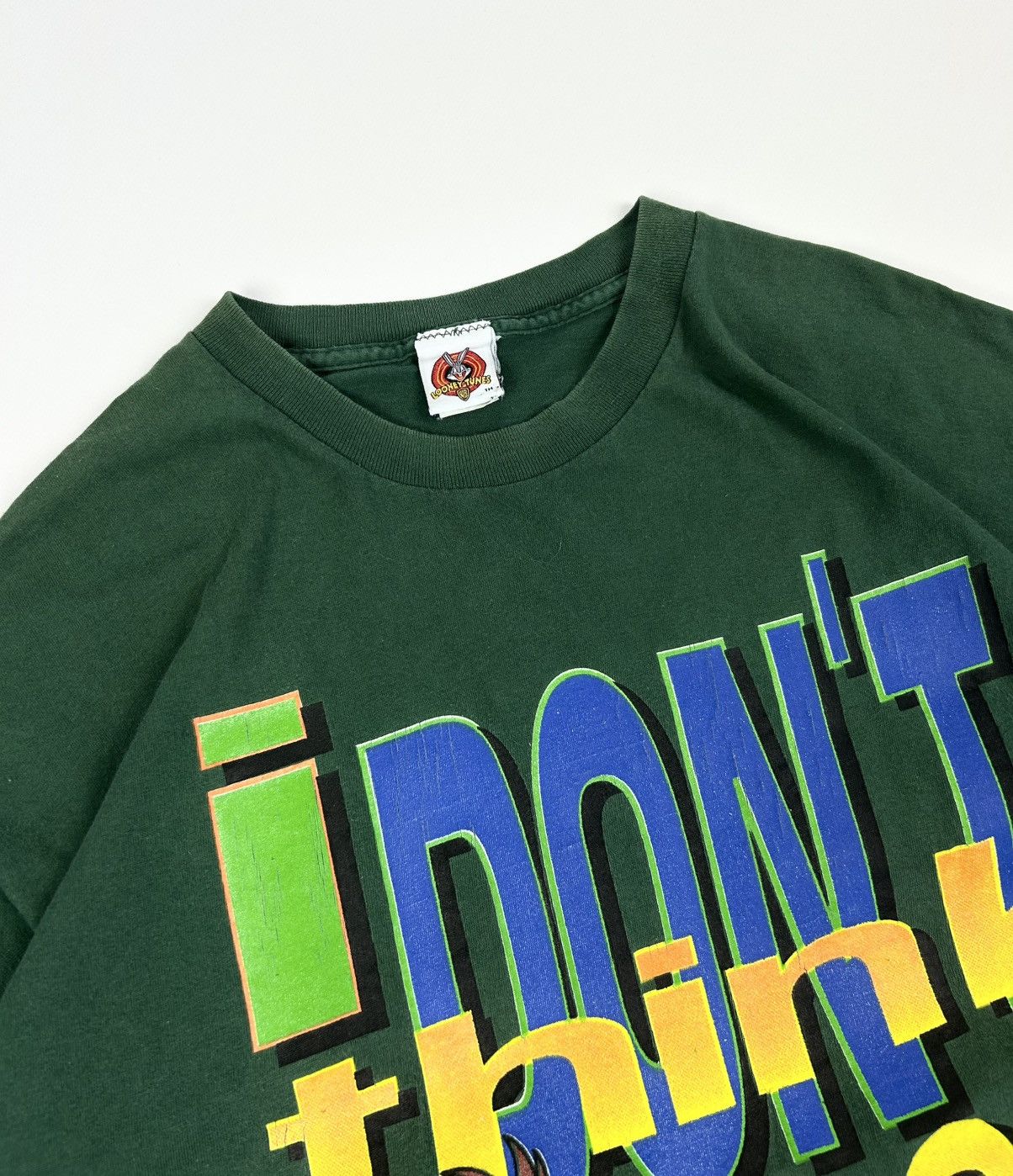 Warner Bros Vintage Warner Bros x Looney Tunes Green Taz Tee 1997 USA Size US L / EU 52-54 / 3 - 6 Thumbnail