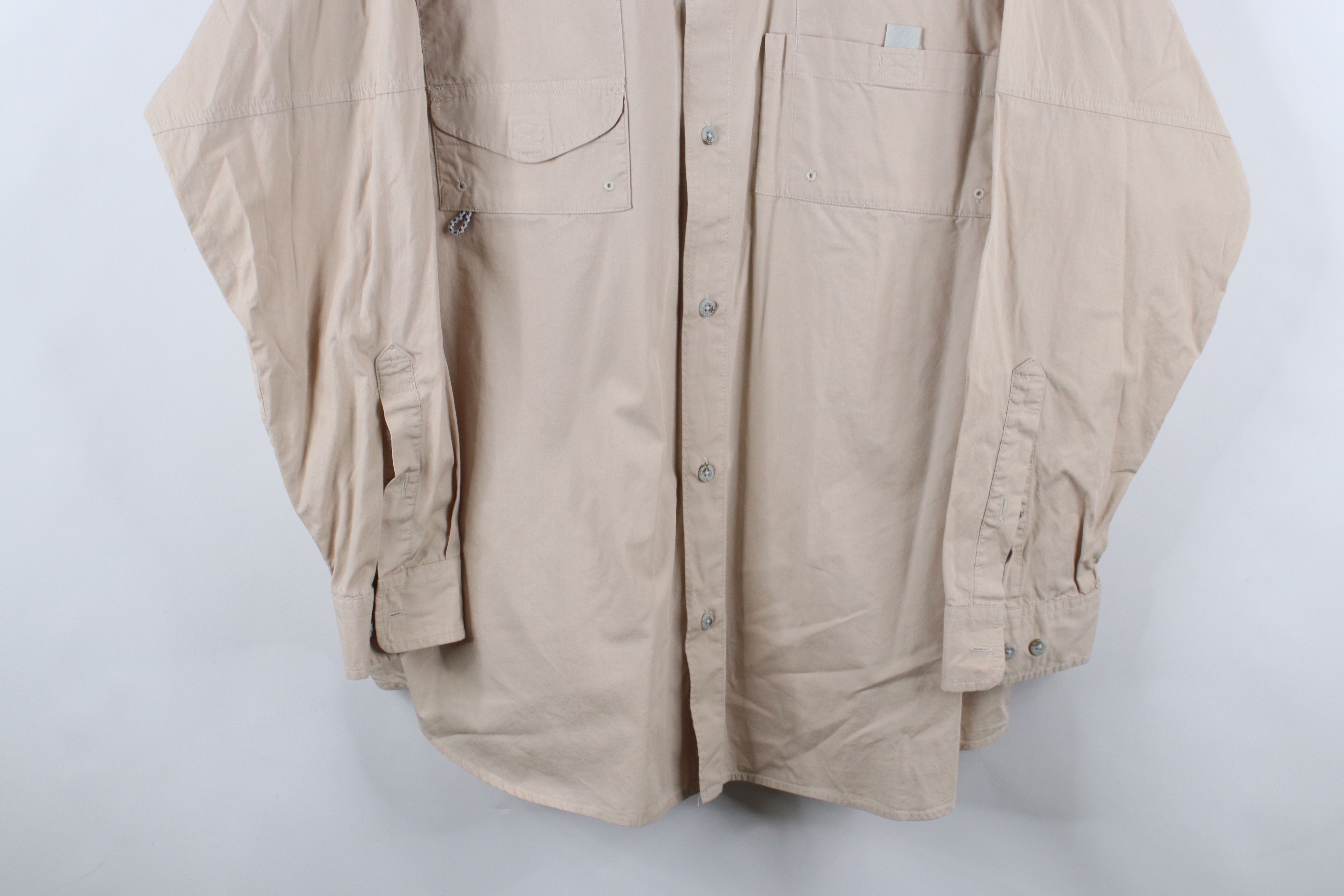 Columbia × Vintage Columbia PFG Performance Gear Button Shirt Beige Khaki Size US XL / EU 56 / 4 - 3 Thumbnail