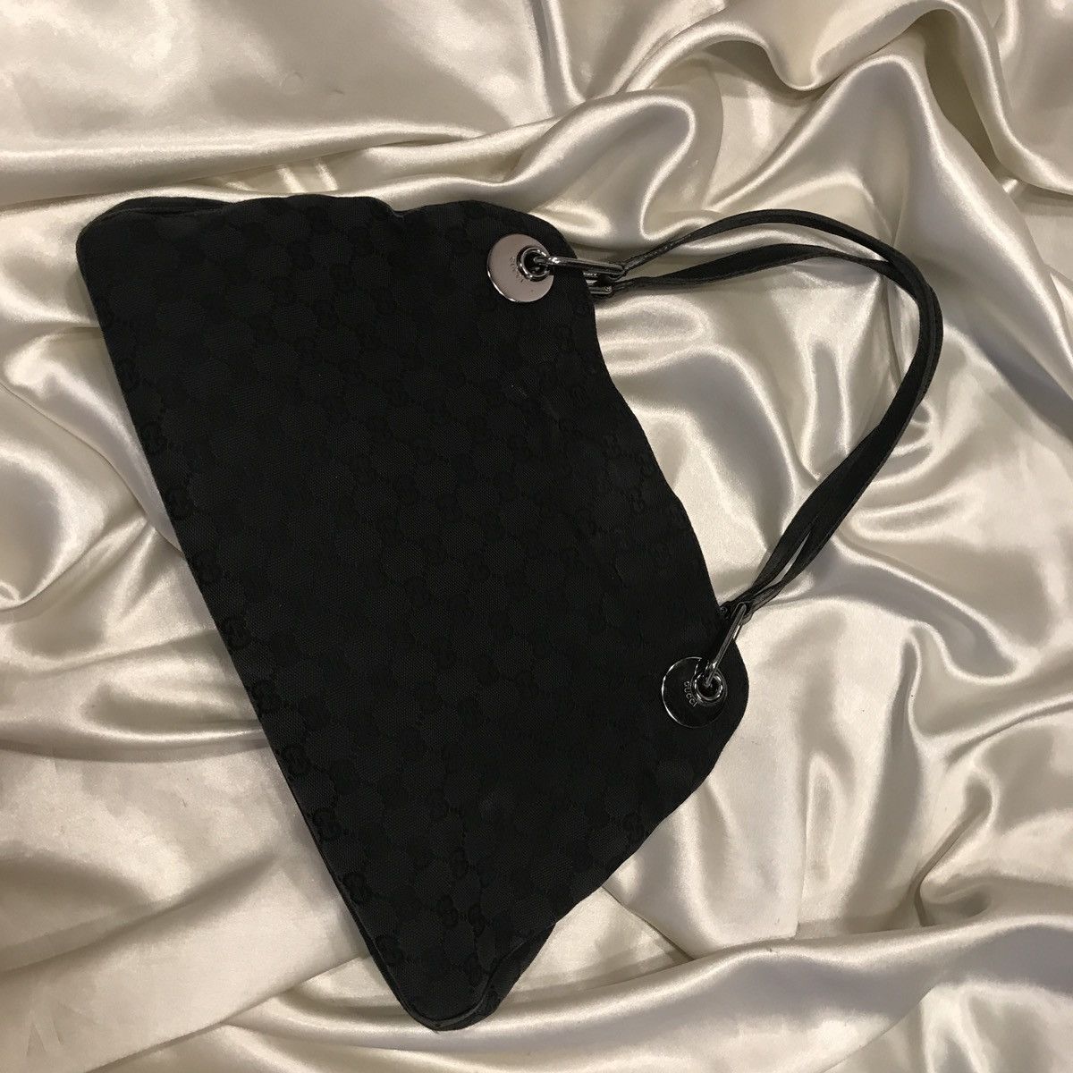 Gucci × Vintage gg canvas eclipse bag gucci black multilogo monogram purse Size ONE SIZE - 5 Thumbnail