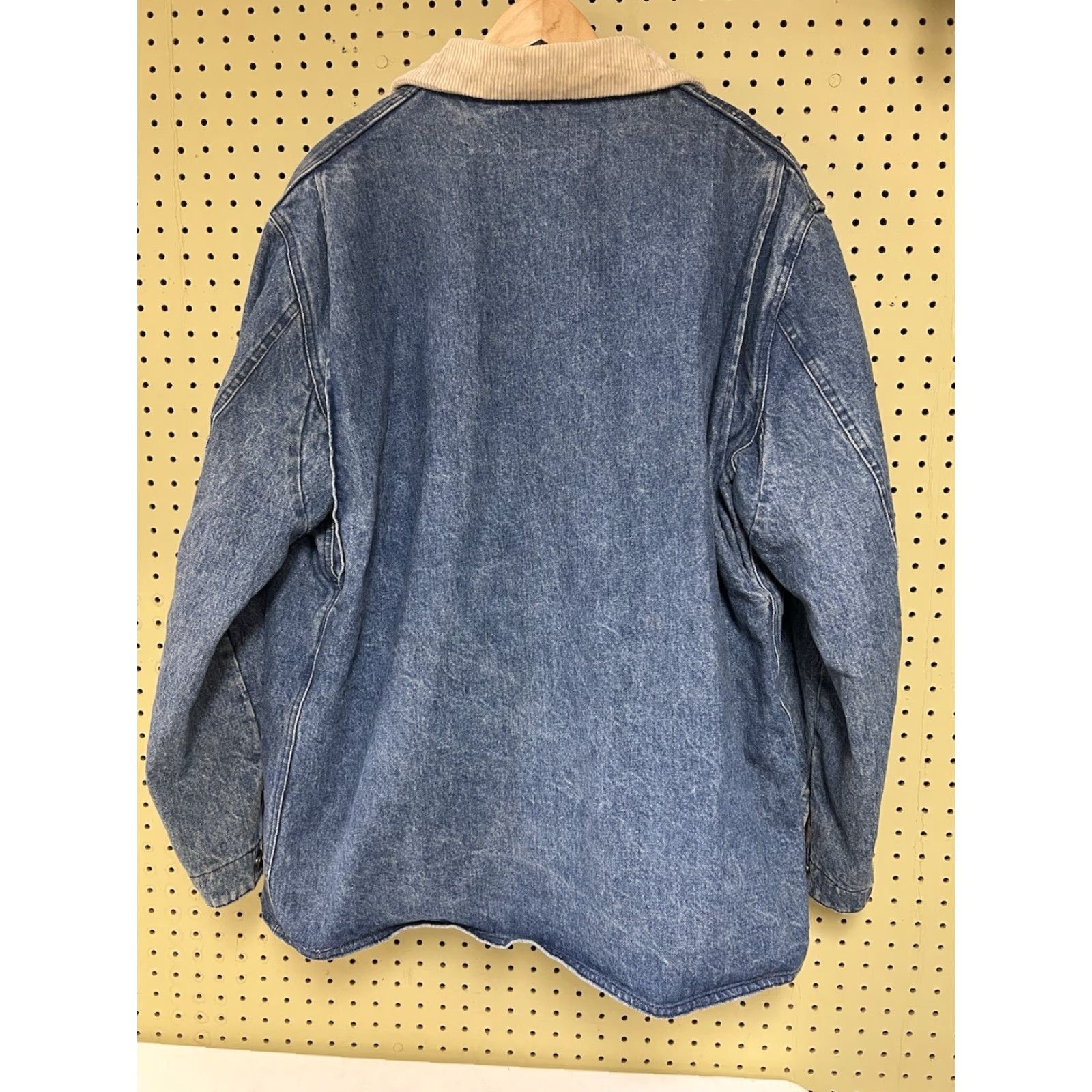 Vintage VINTAGE L.L. Bean Jacket Denim Chore Barn Coat Wool Lined 5 Front Pockets XL Men Blue Size US 36 / EU 52 - 2 Thumbnail