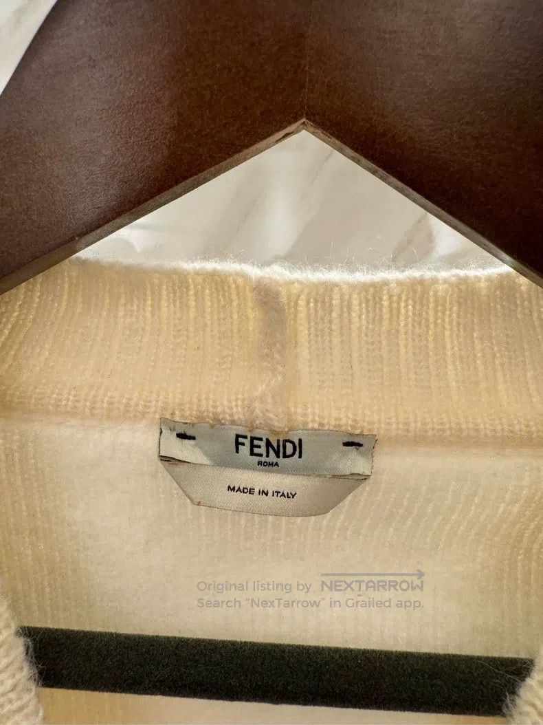 Fendi Fendi White mohair cardigan Size XXS / US 00 / IT 34 - 3 Thumbnail