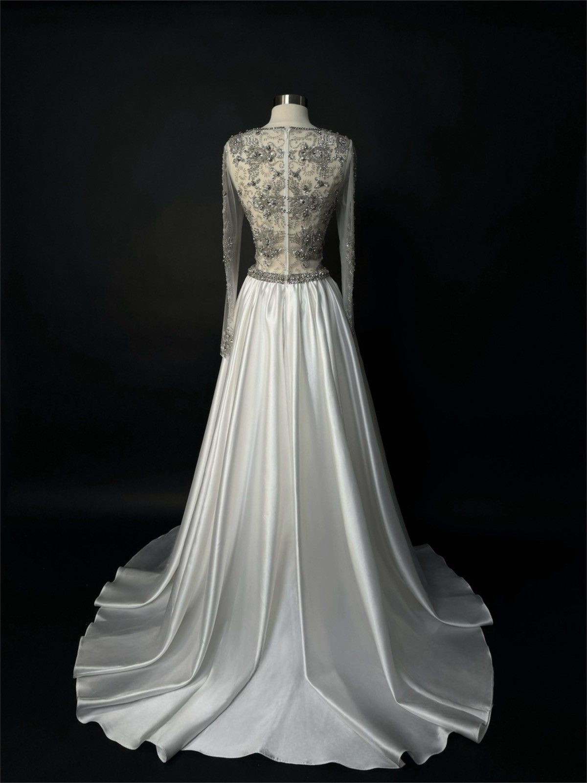 Other Brand New US 8 Jovani Maxi Off White Evening Dress Size M / US 6-8 / IT 42-44 - 9 Thumbnail
