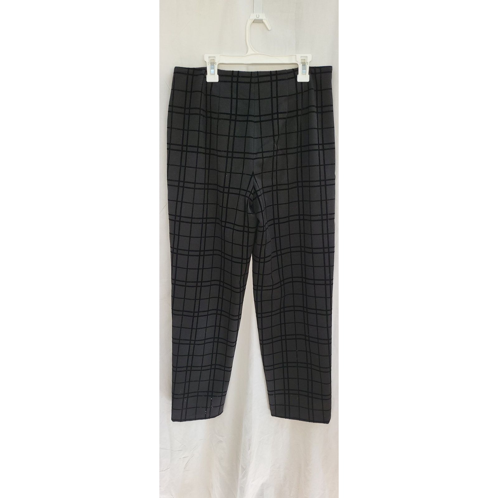 Other Talbots StretchFit Windowpane Black Plaid Pant Velvet Size 6 Size 28" / US 6 / IT 42 - 3 Thumbnail