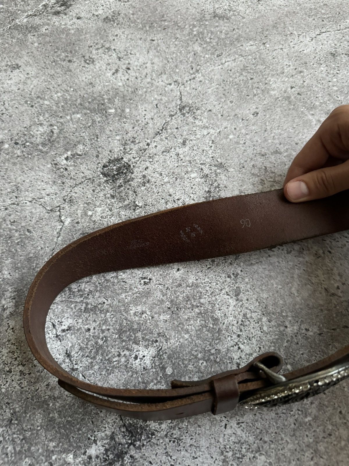 Vintage Vintage Y2K Crown leather avant garde belt Size ONE SIZE - 11 Thumbnail