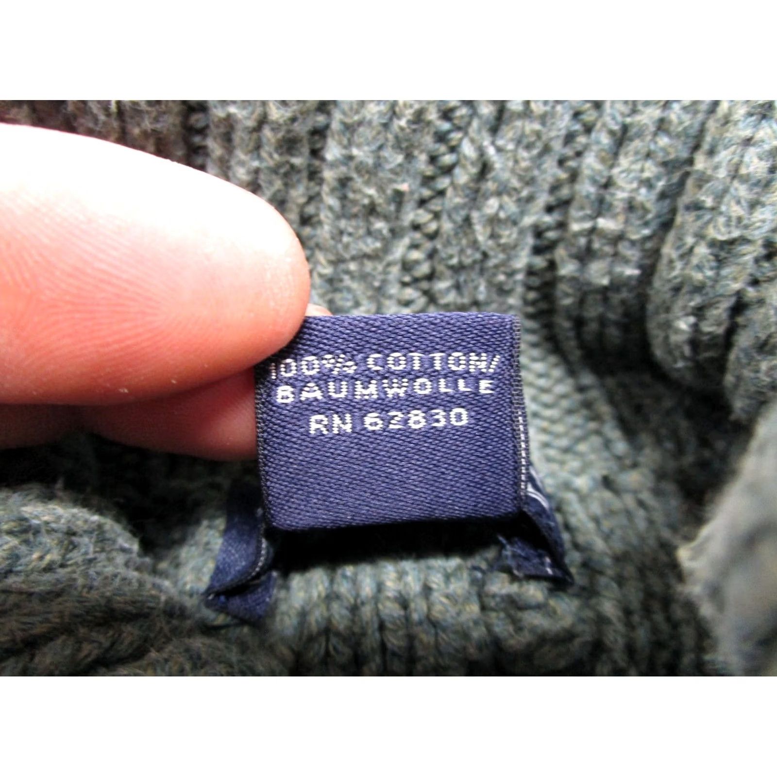 Lands' End VINTAGE Lands' End Green Cable Knit Fisherman Pullover Heavy Sweater Womens SZ S Size S / US 4 / IT 40 - 3 Thumbnail