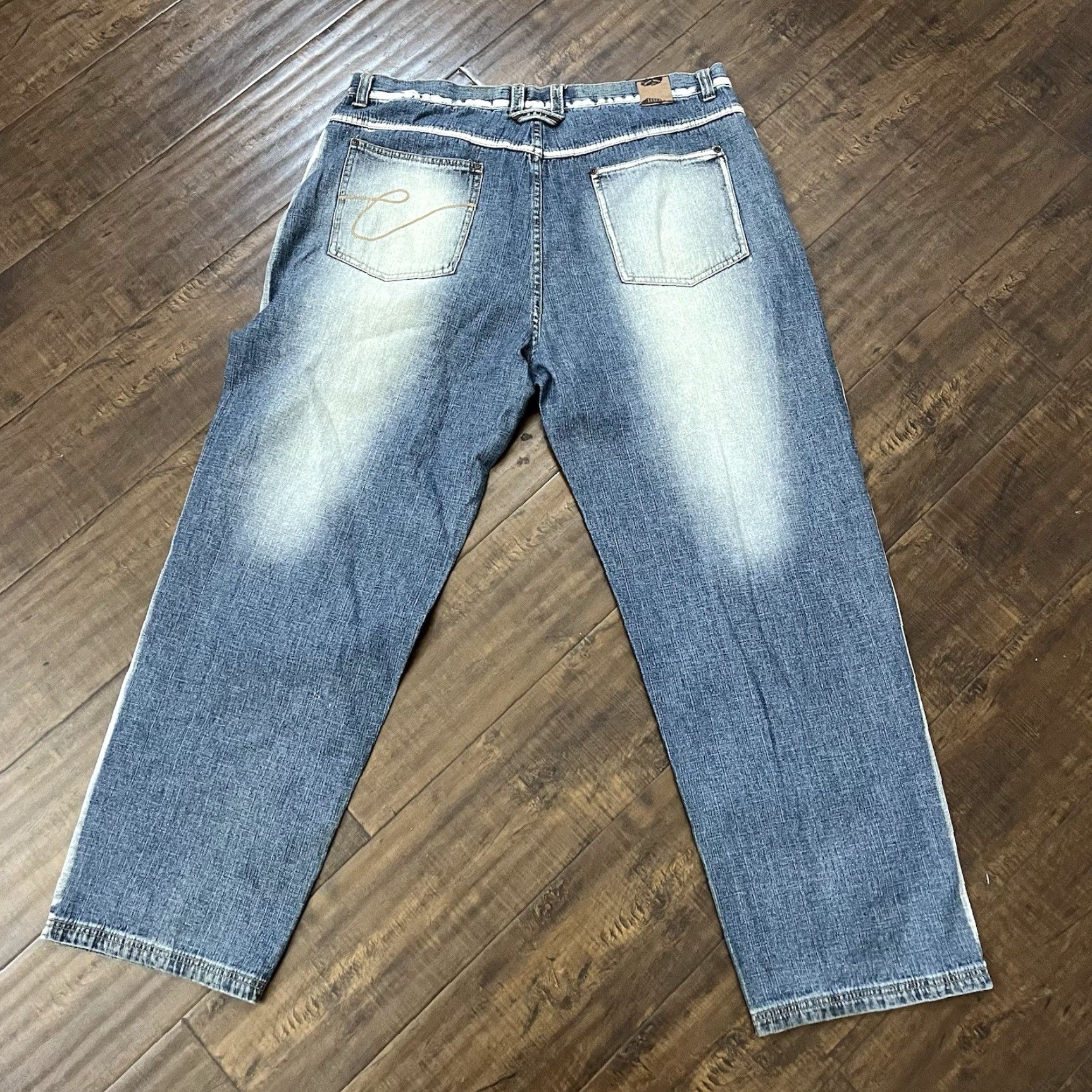 Vintage VINTAGE Noize Jeans Jeans 38x31 Blue Embroidered Wide-Leg Denim Mens 90s Grunge Jnco Cyber Baggy Baggy Jeans 38x31 Regular Mens Size US 38 / EU 54 - 7 Thumbnail