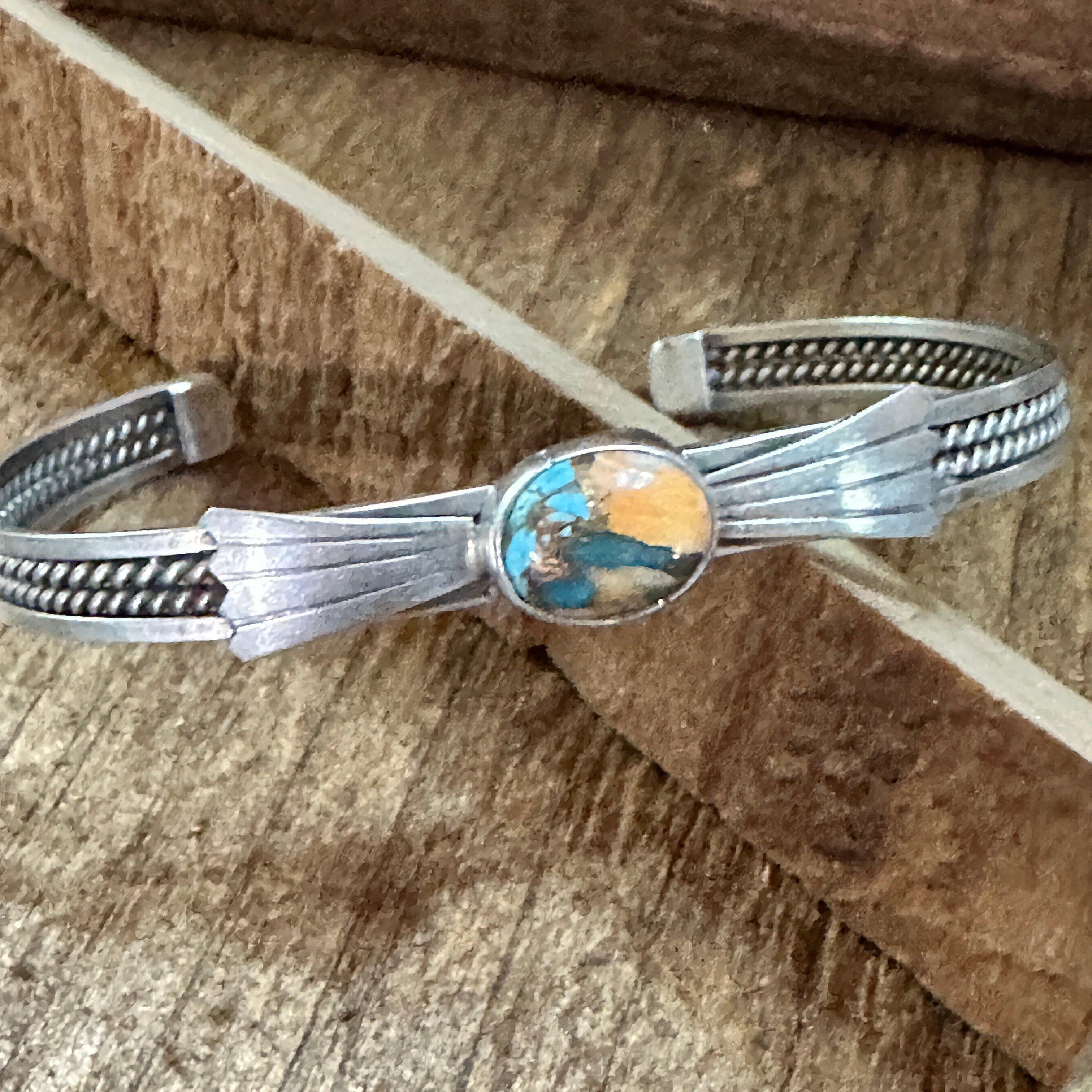 Other Handmade Navajo Pink Dream Mojave Sterling Silver Cuff Brace Size ONE SIZE - 7 Thumbnail