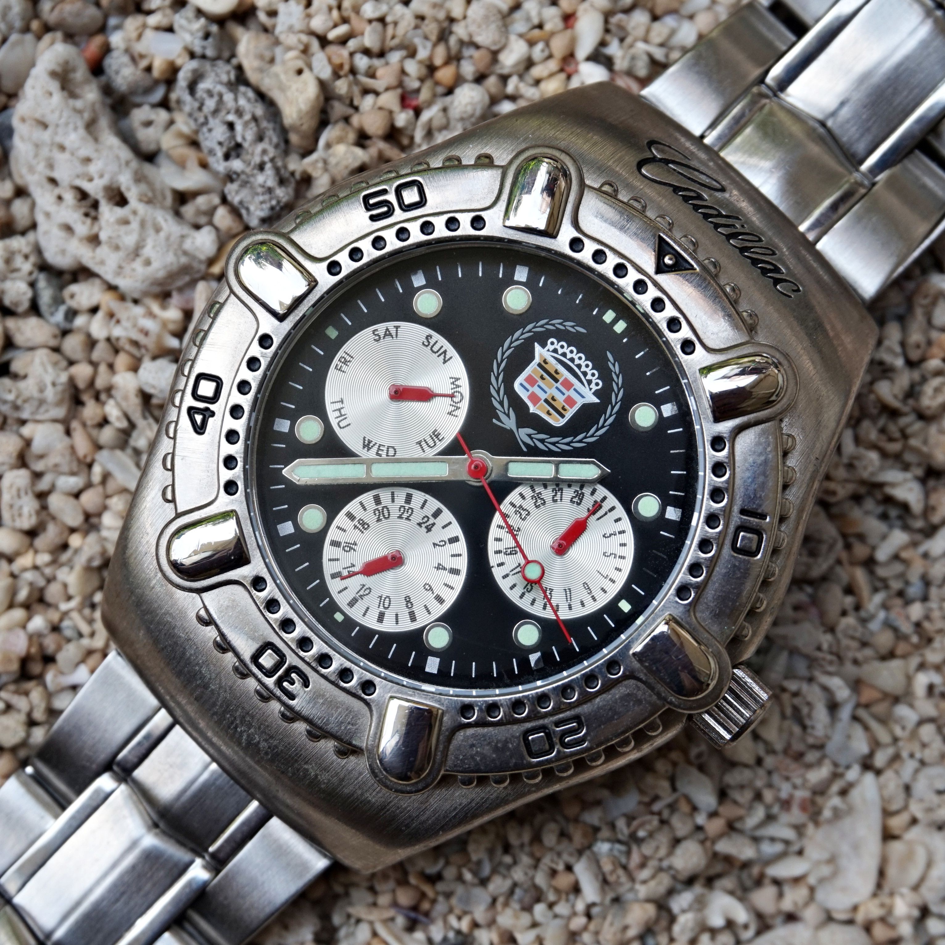 Vintage Cadillac Official Merchandise Day Date Watch