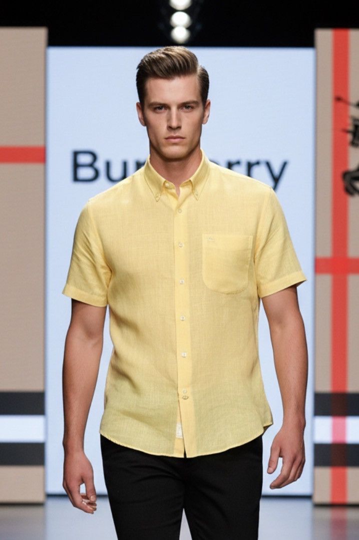 Burberry 🔥 Burberry london luxury shirt lino linen size xl Size US XL / EU 56 / 4 - 1 Thumbnail