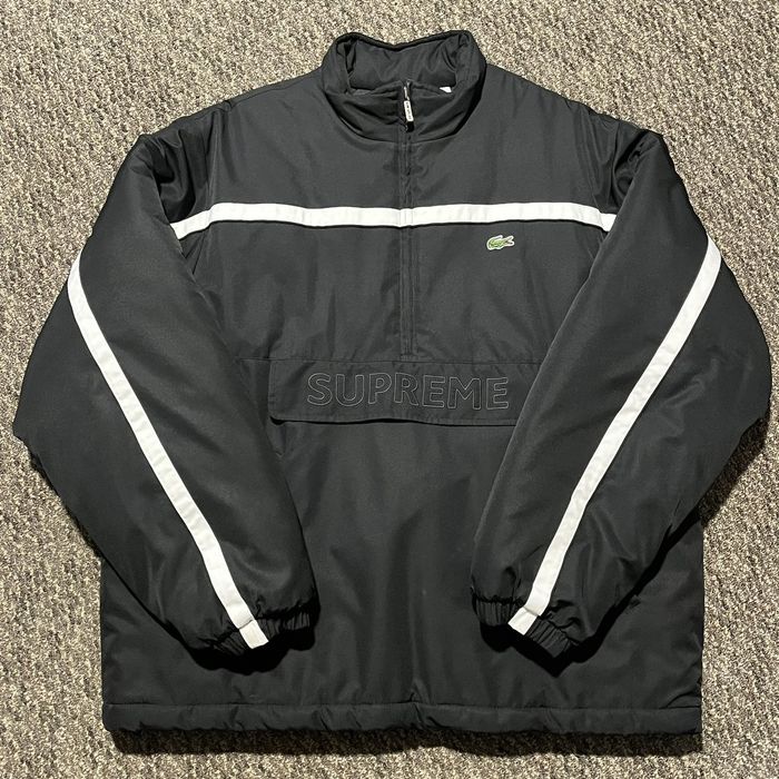 Supreme SUPREME LACOSTE PUFFY HALF ZIP PULLOVER | Grailed