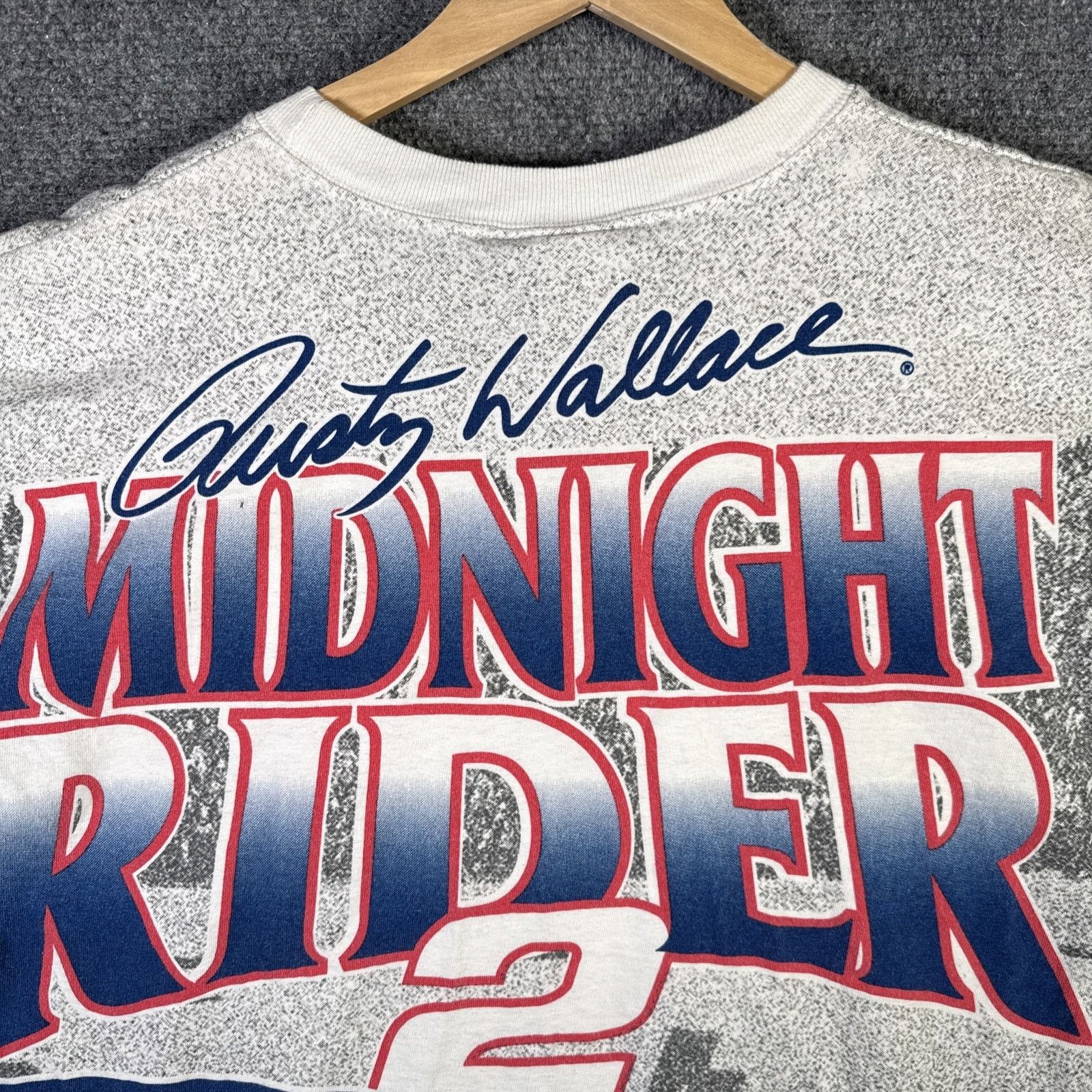 NASCAR Vintage NASCAR Shirt Mens XL White 90s Rusty Wallace Racing Size US XL / EU 56 / 4 - 7 Thumbnail
