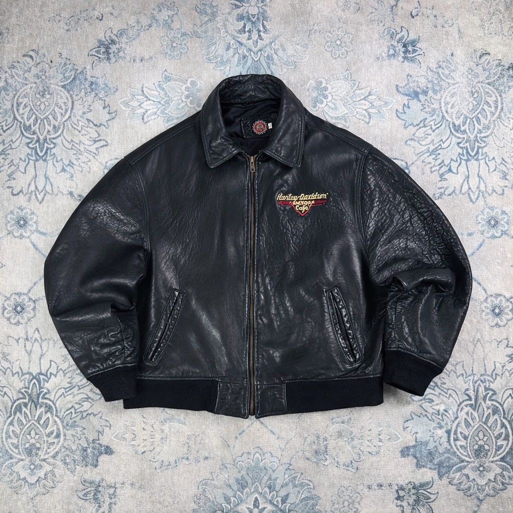 Harley Davidson Vintage harley davidson 90s leather jacket made in USA Size US L / EU 52-54 / 3 - 1 Thumbnail