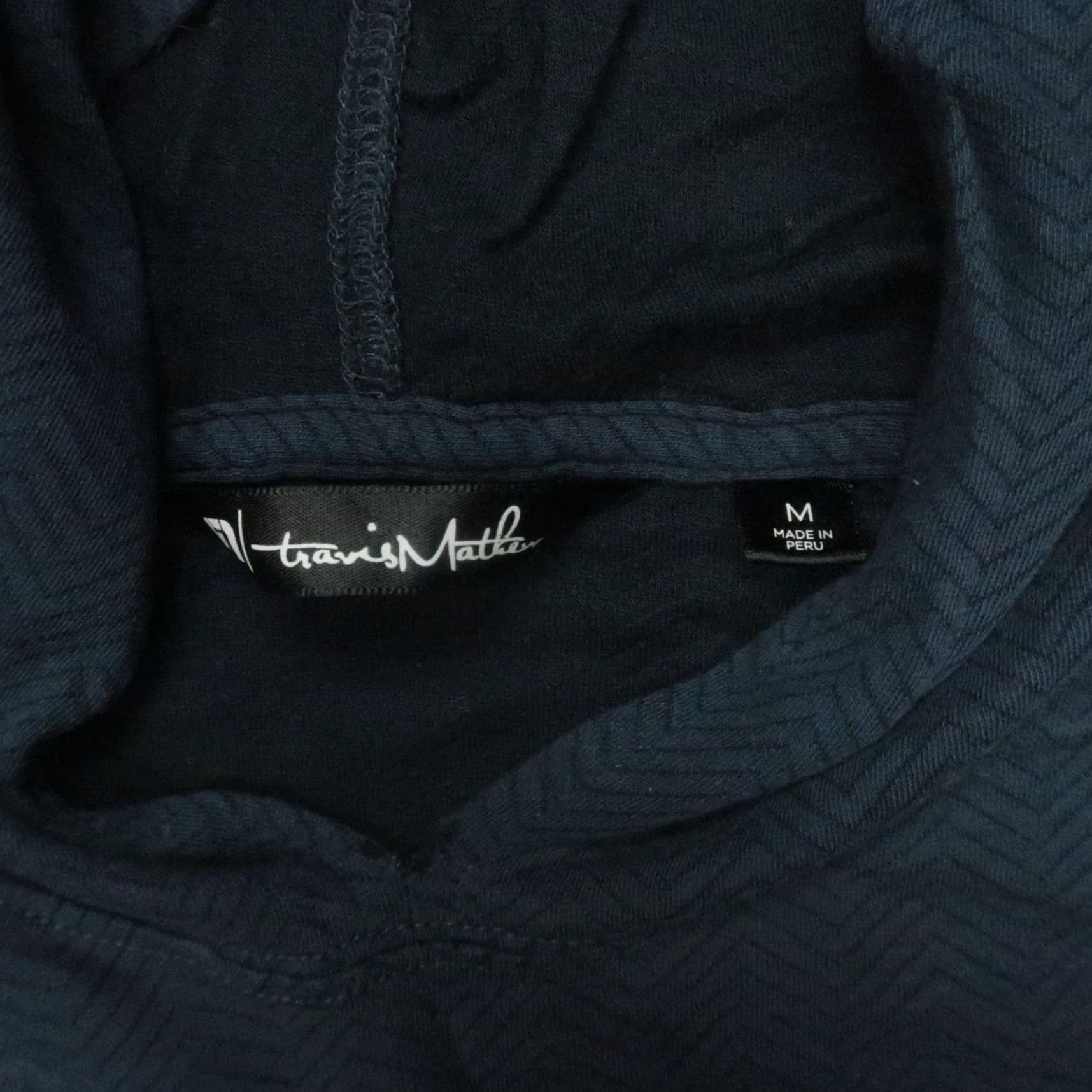 TravisMathew Travis Mathew Hoodie Men Medium Blue Chevron Modal Blend Pullover Hooded Size US M / EU 48-50 / 2 - 3 Thumbnail